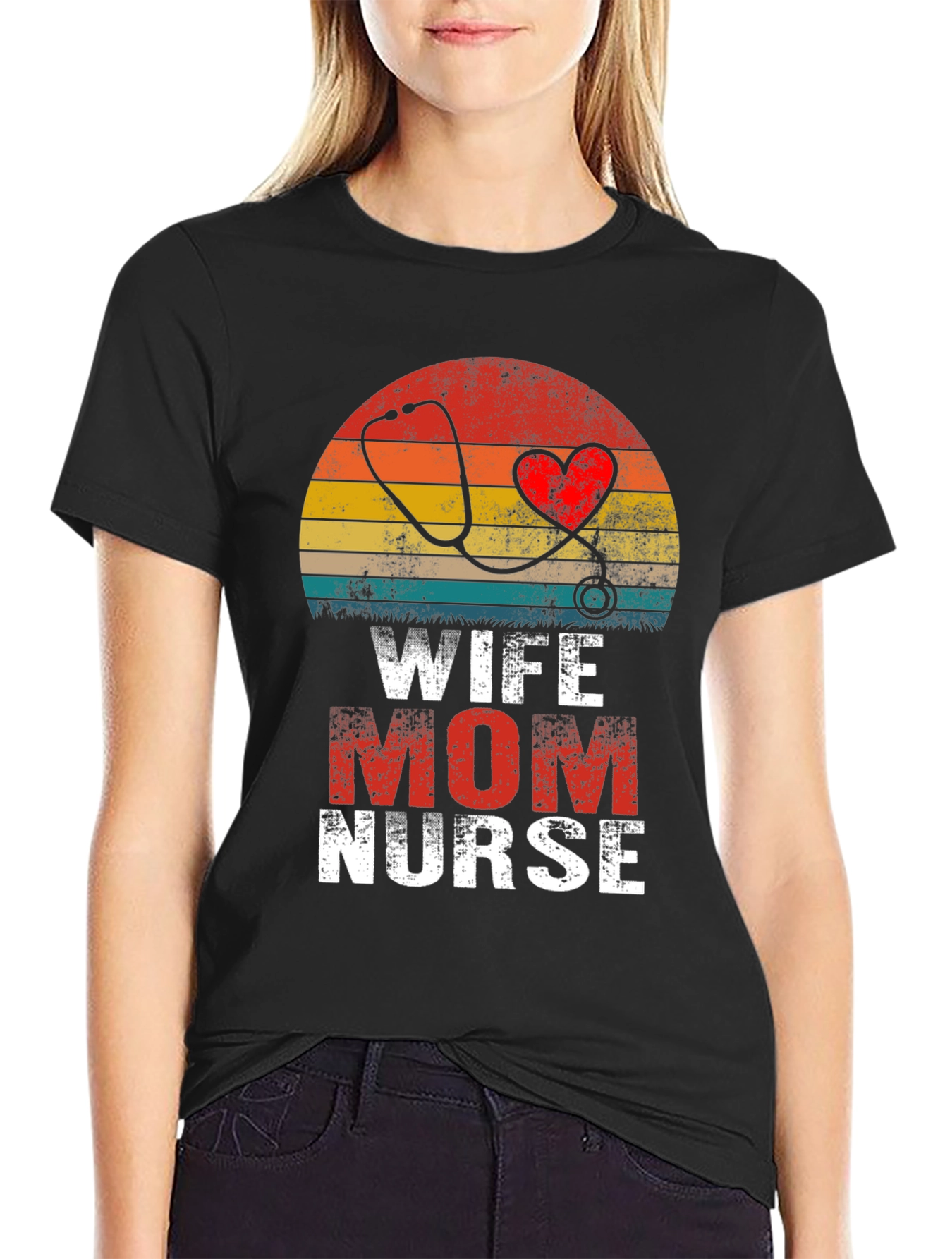 Wife Mom Nurse Graphic T-Shirt