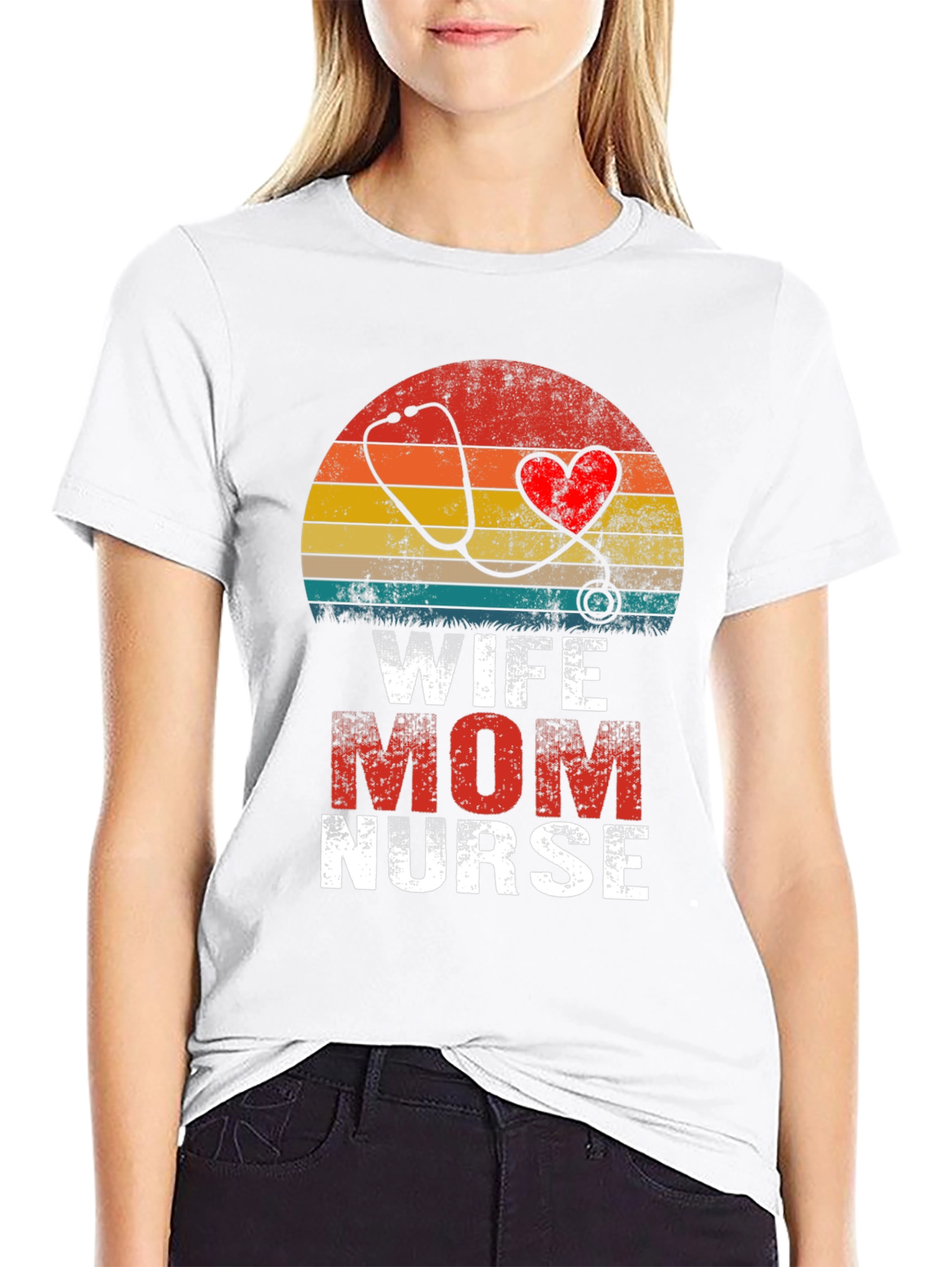 Wife Mom Nurse Graphic T-Shirt