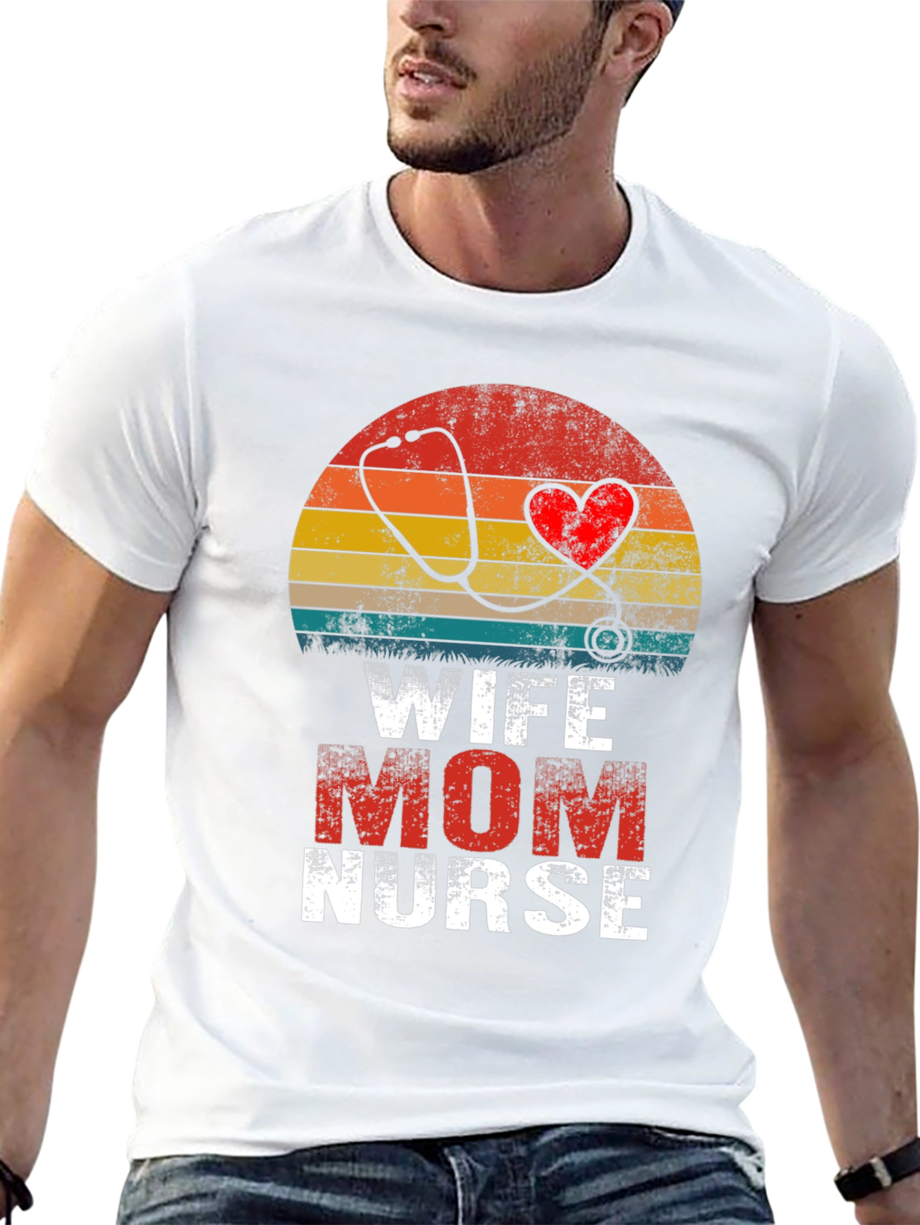 Wife Mom Nurse Graphic T-Shirt