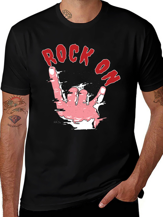 Rock On Graphic Tee - Black