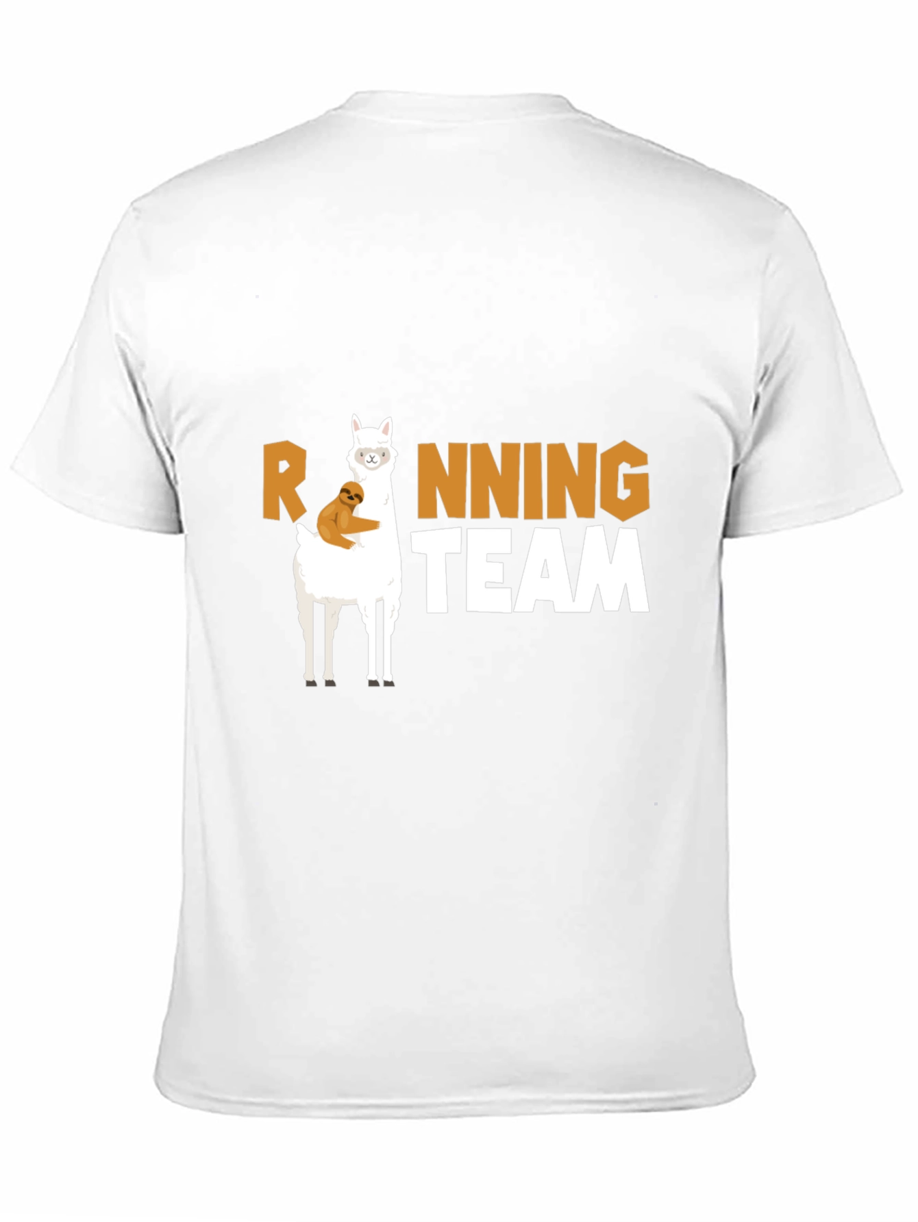 Llama & Sloth Running Team Black T-Shirt