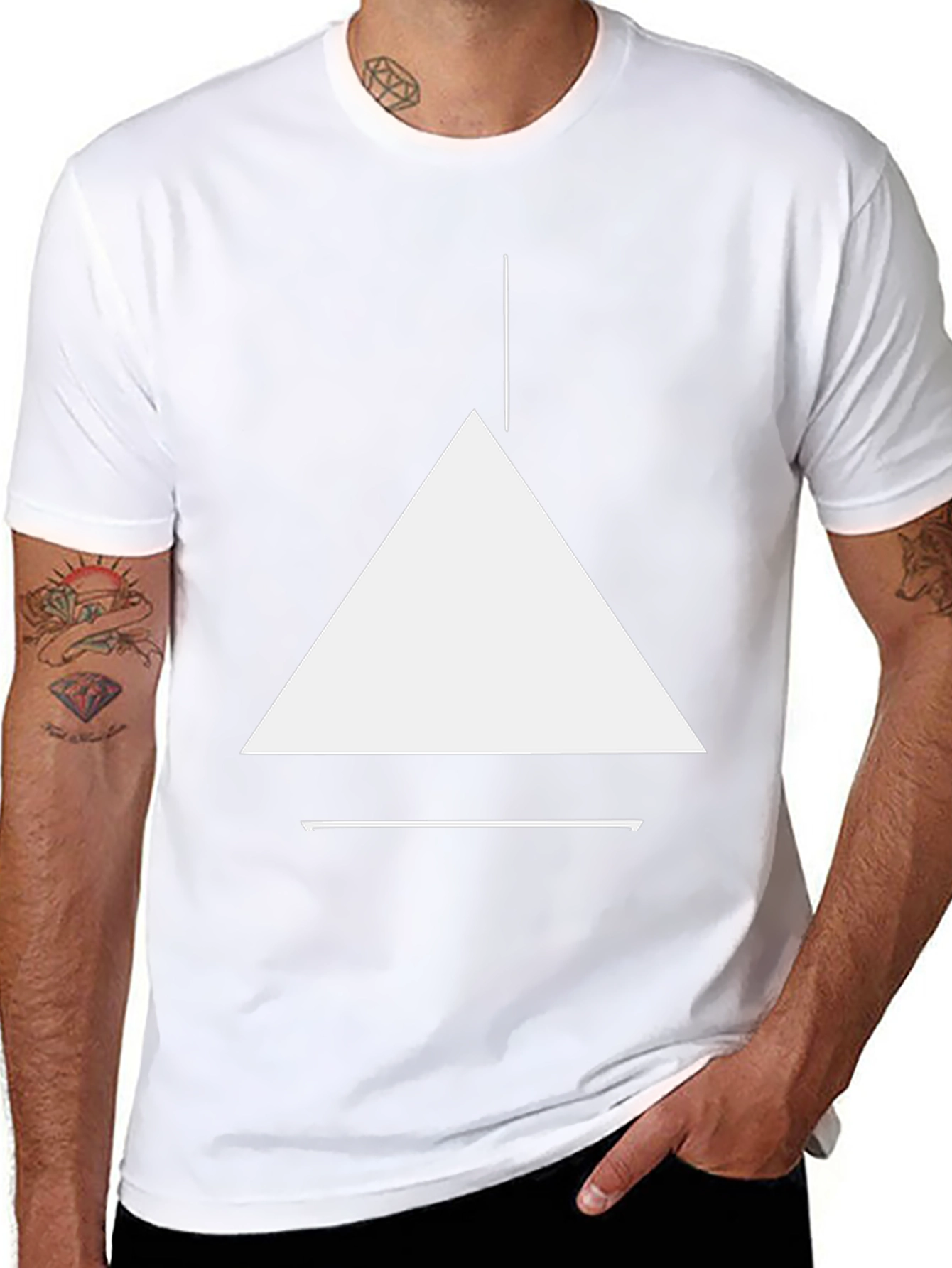 Minimalist Geometric Black T-Shirt