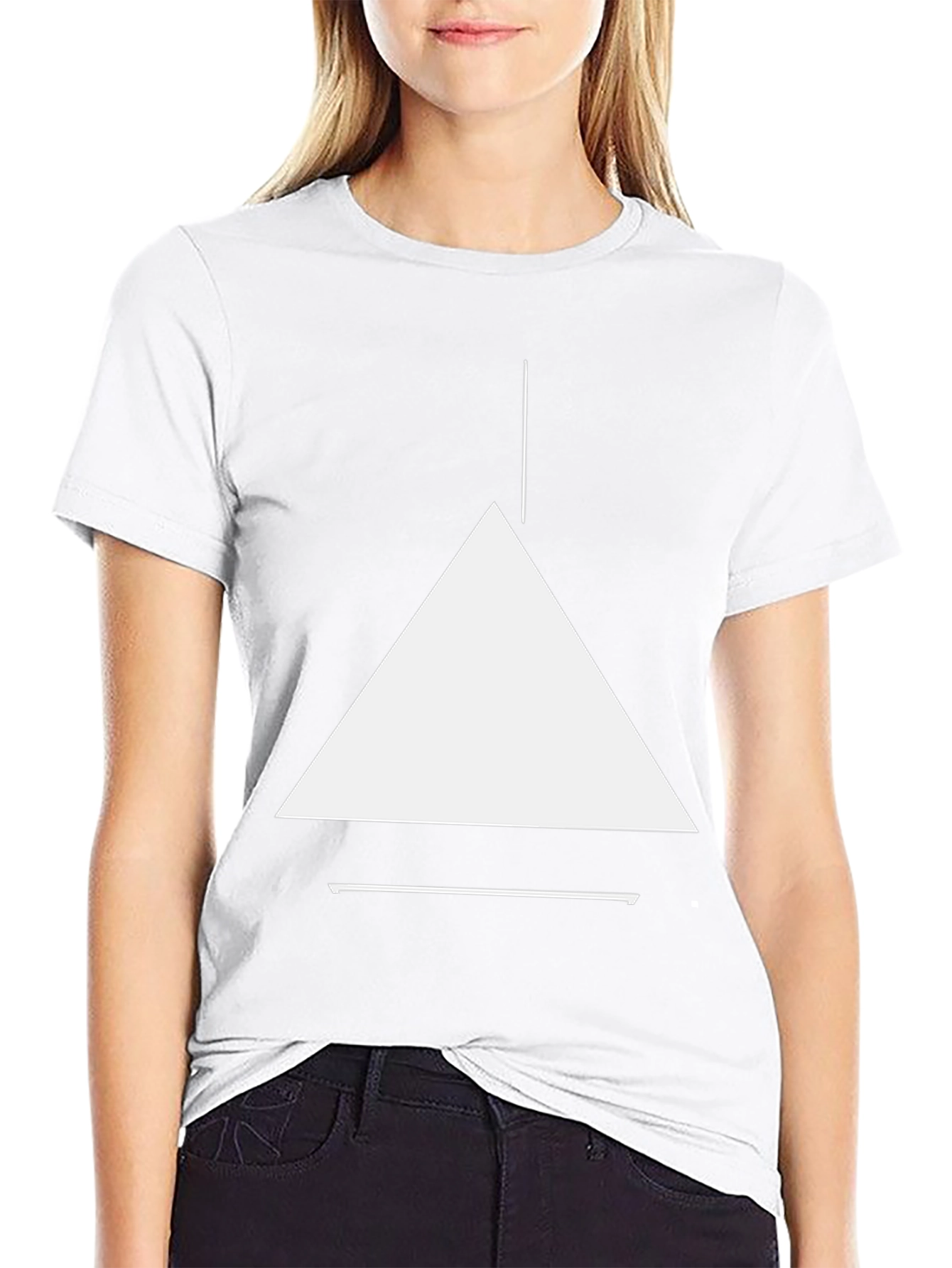 Minimalist Geometric Black T-Shirt