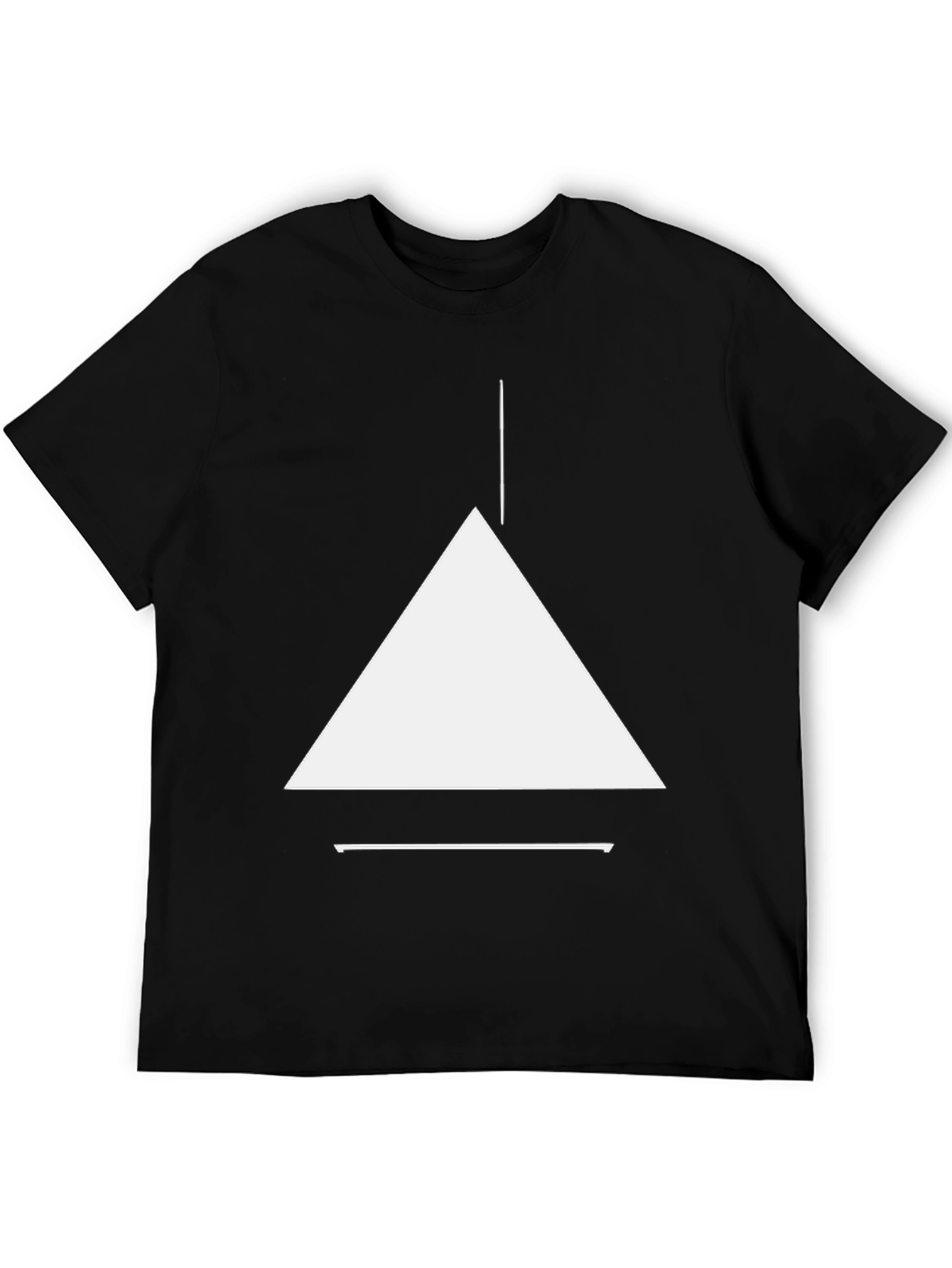 Minimalist Geometric Black T-Shirt
