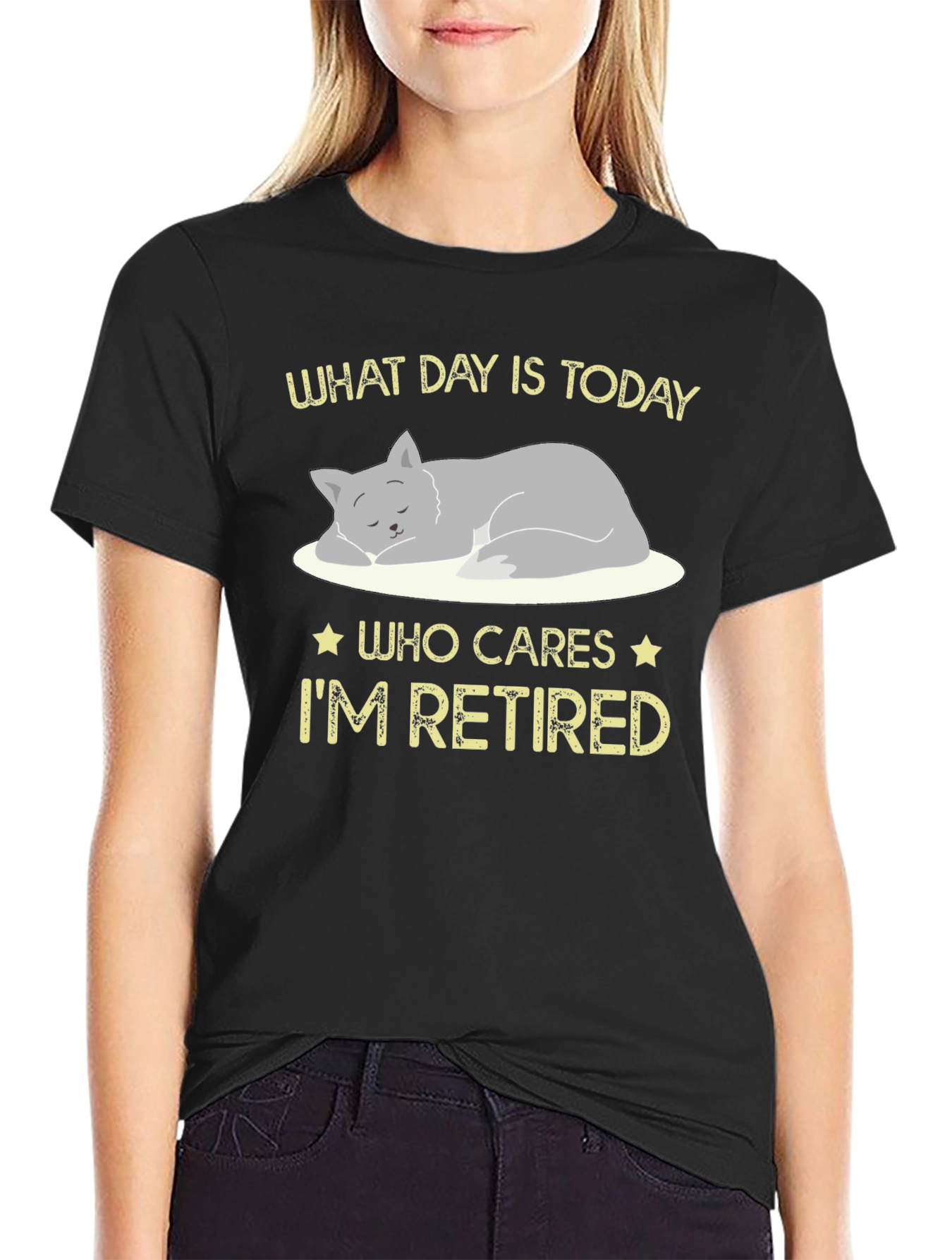 Retired Cat Graphic T-Shirt