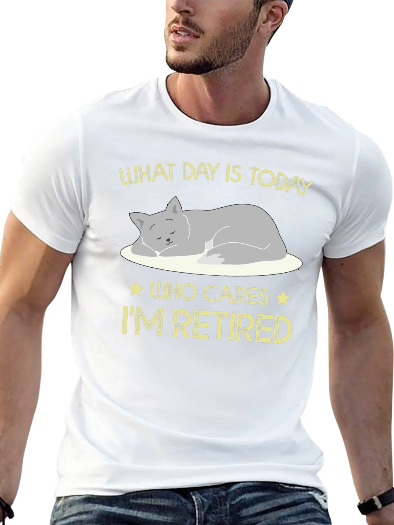 Retired Cat Graphic T-Shirt