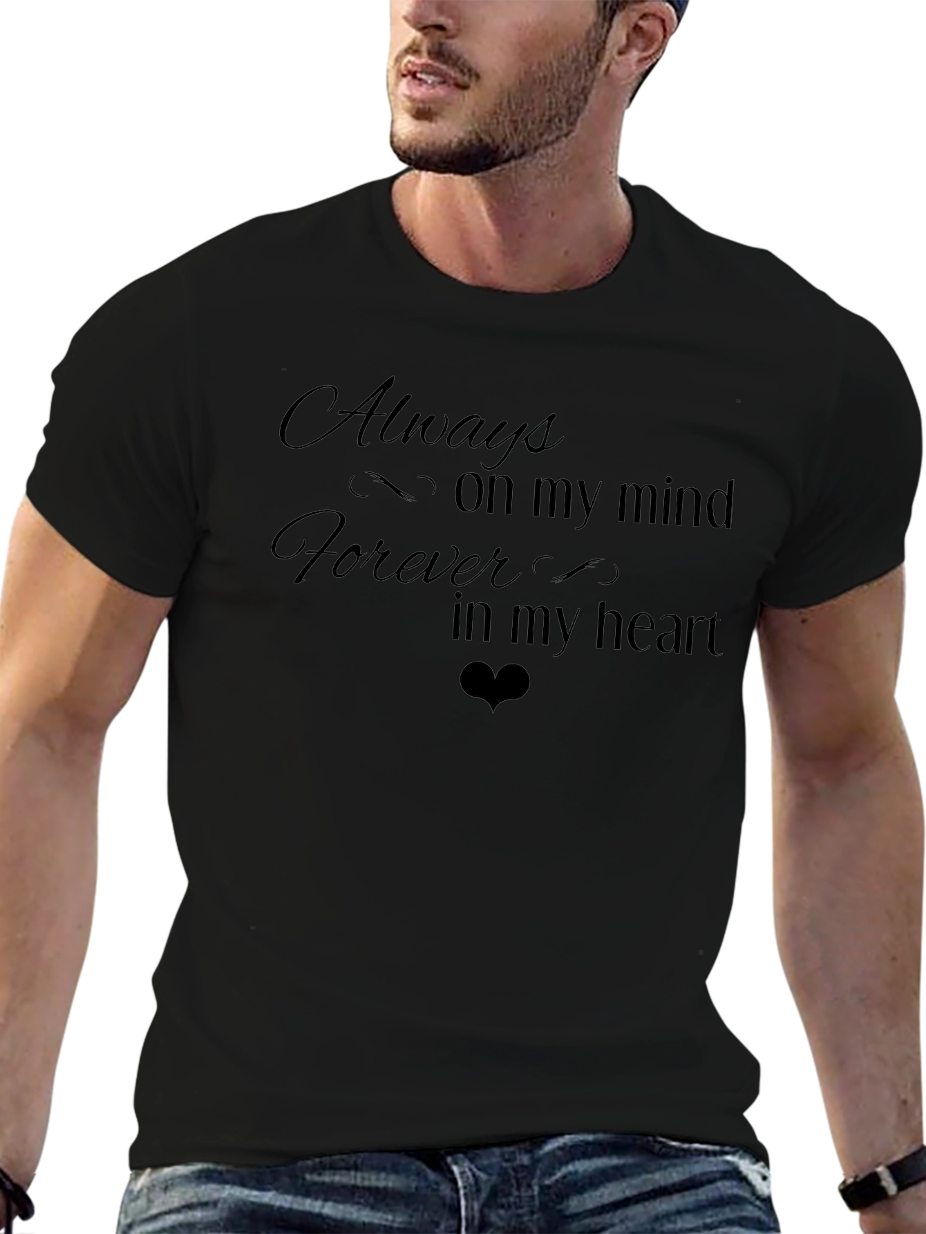 Always on My Mind T-Shirt - Black