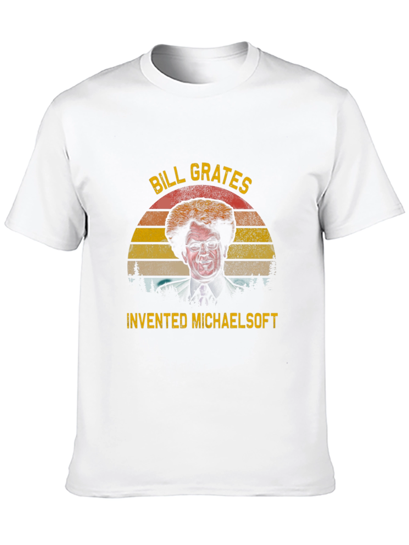 Bill Grates Invented Michaelsoft T-Shirt - Funny Retro Tee