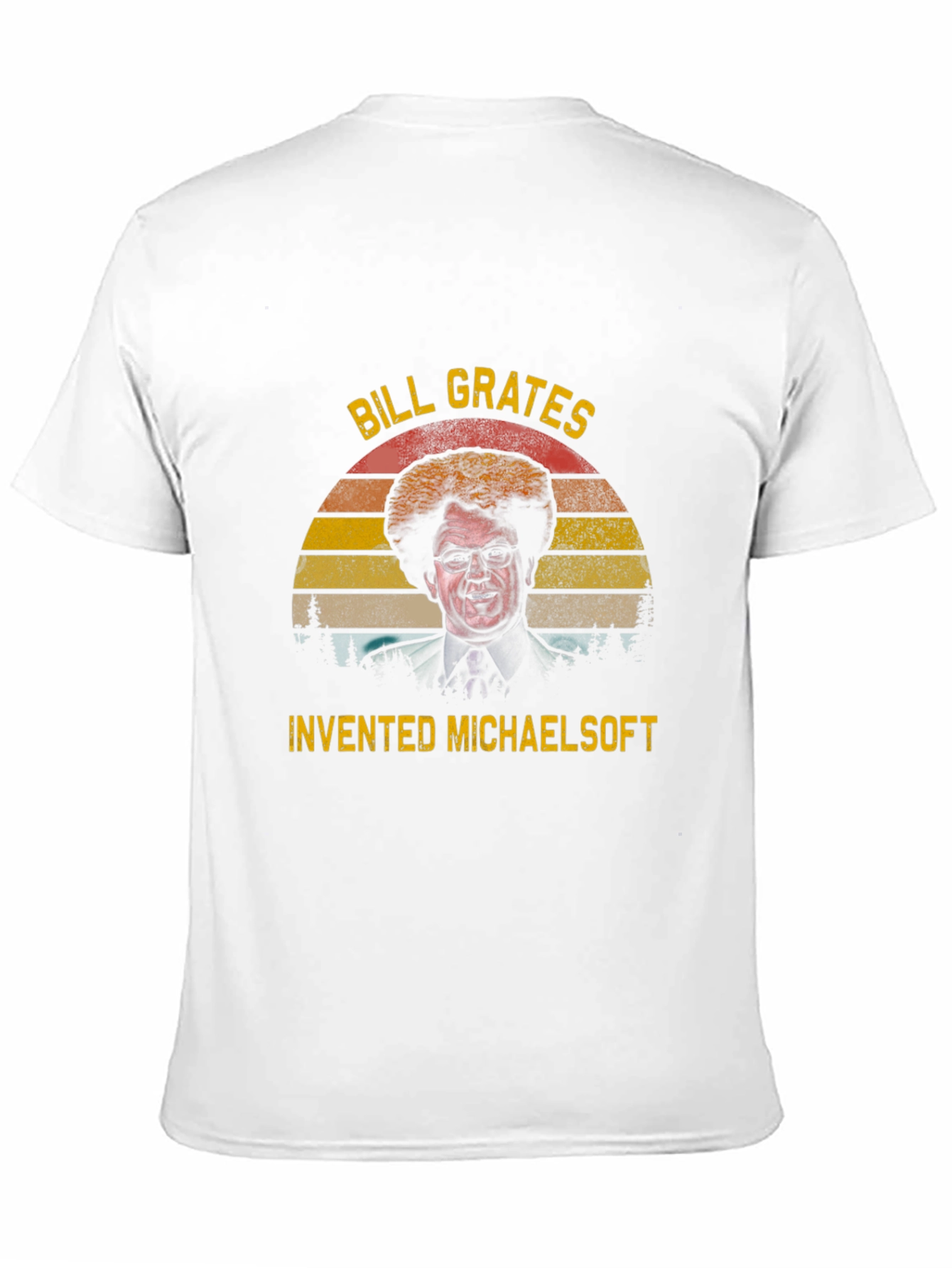 Bill Grates Invented Michaelsoft T-Shirt - Funny Retro Tee