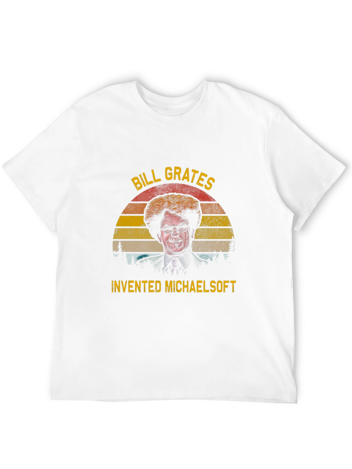 Bill Grates Invented Michaelsoft T-Shirt - Funny Retro Tee