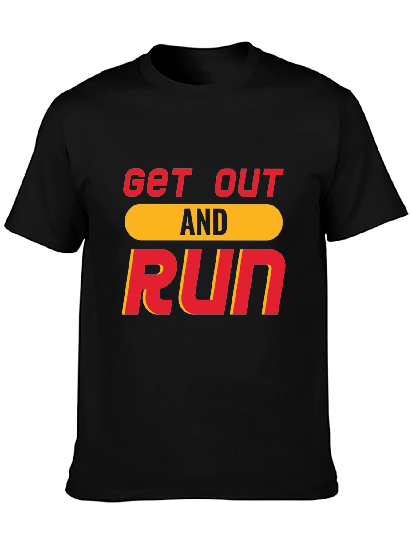 Get Out And Run T-Shirt Black