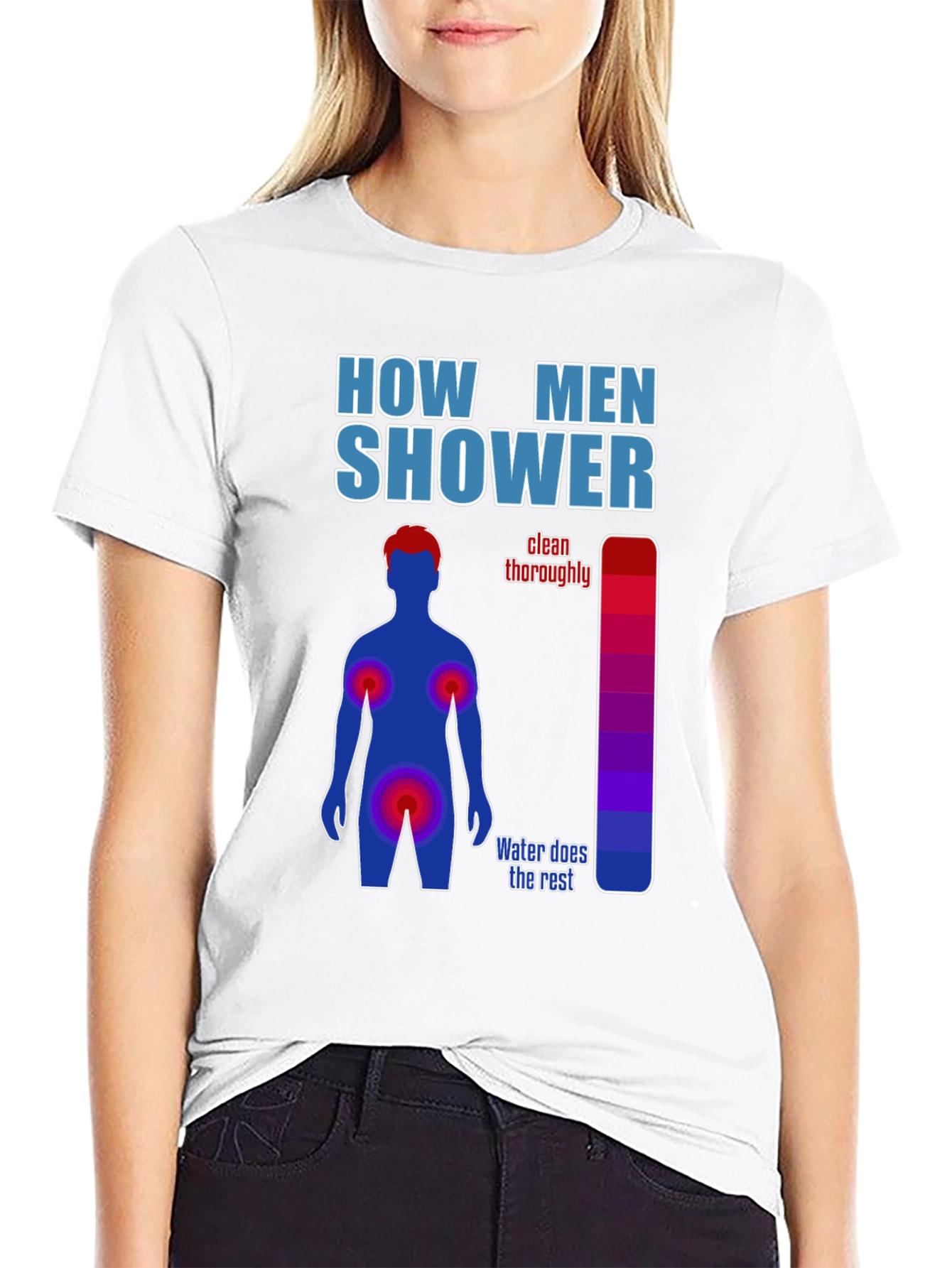 Humorous Mens Shower Guide T-Shirt