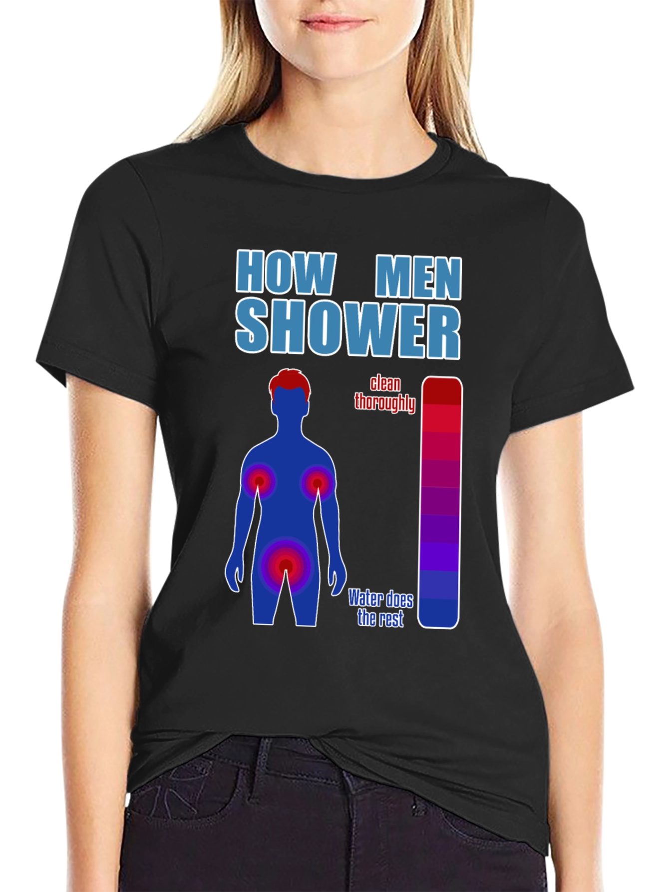 Humorous Mens Shower Guide T-Shirt
