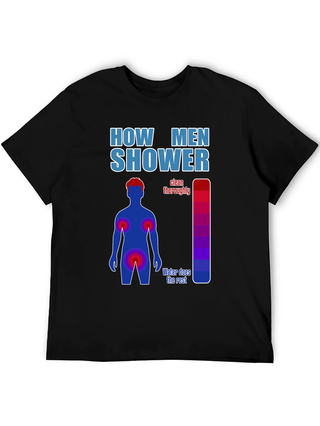 Humorous Mens Shower Guide T-Shirt