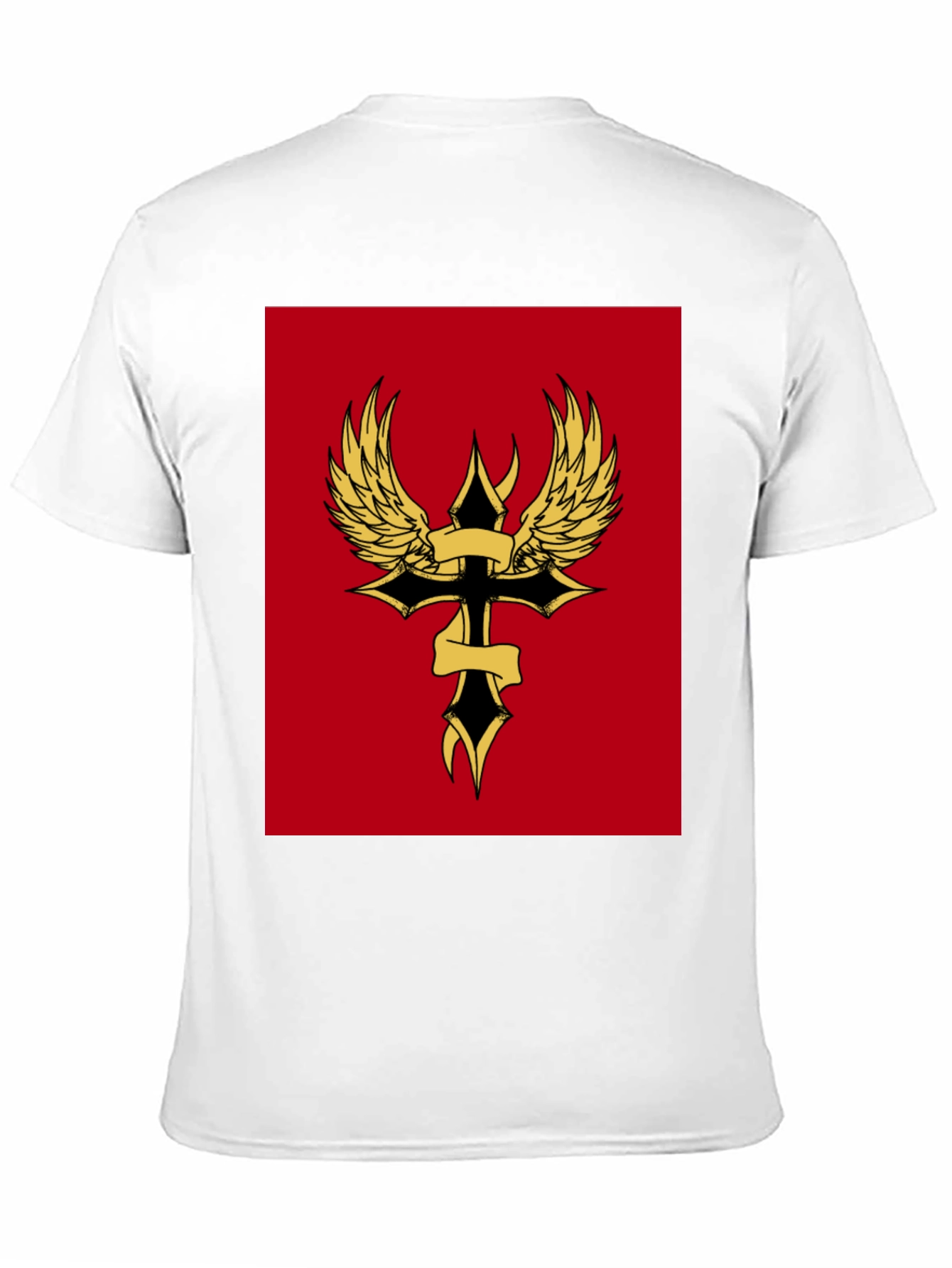 Winged Cross Graphic Tee - Black
