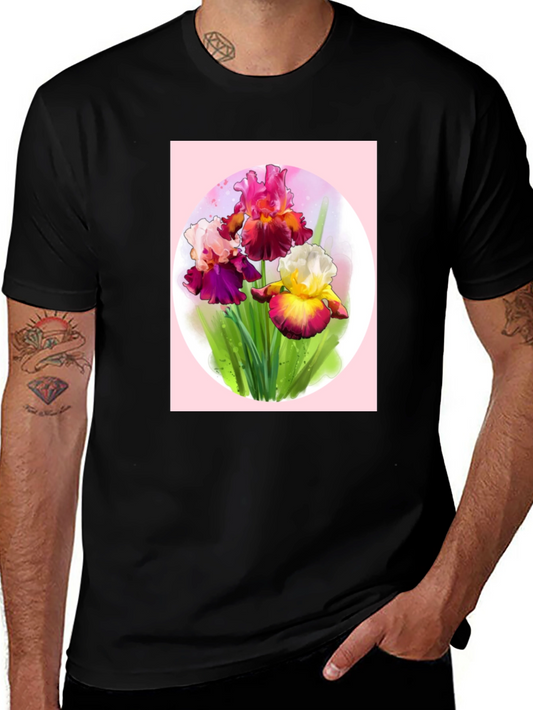 Floral Iris Graphic T-Shirt - Stylish & Unique Design