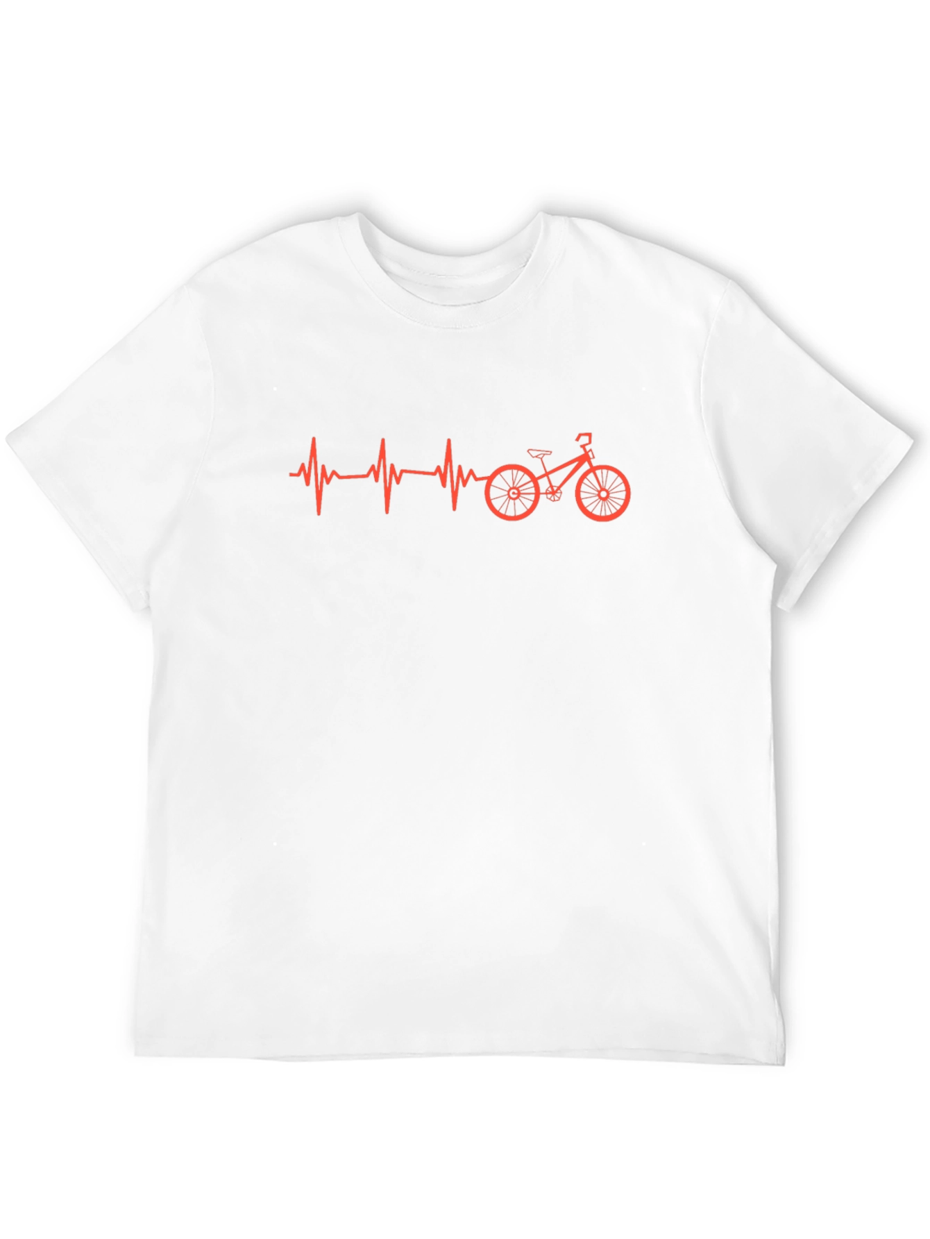 Heartbeat Bicycle Graphic Tee - Cycling Enthusiast Shirt