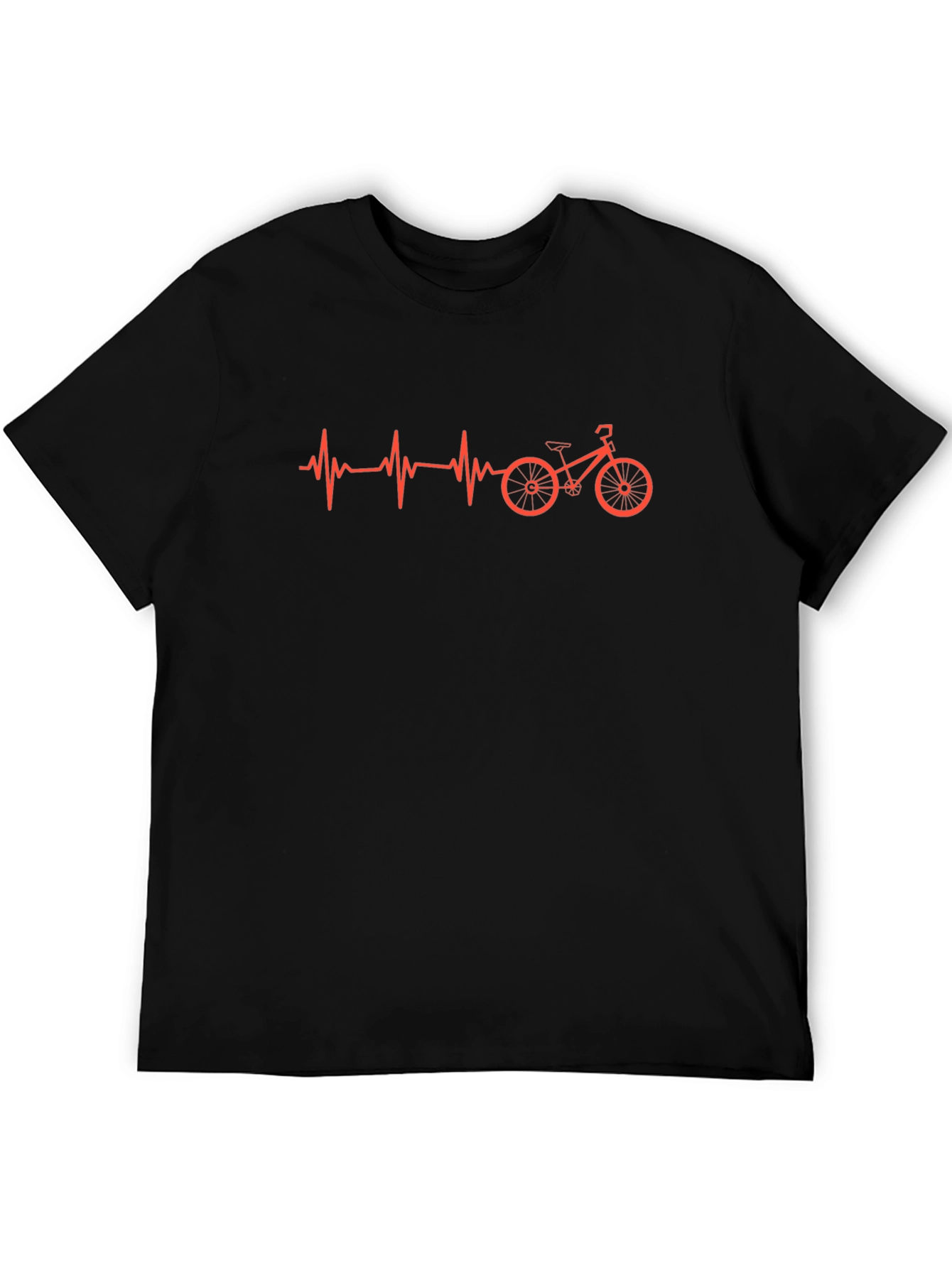 Heartbeat Bicycle Graphic Tee - Cycling Enthusiast Shirt