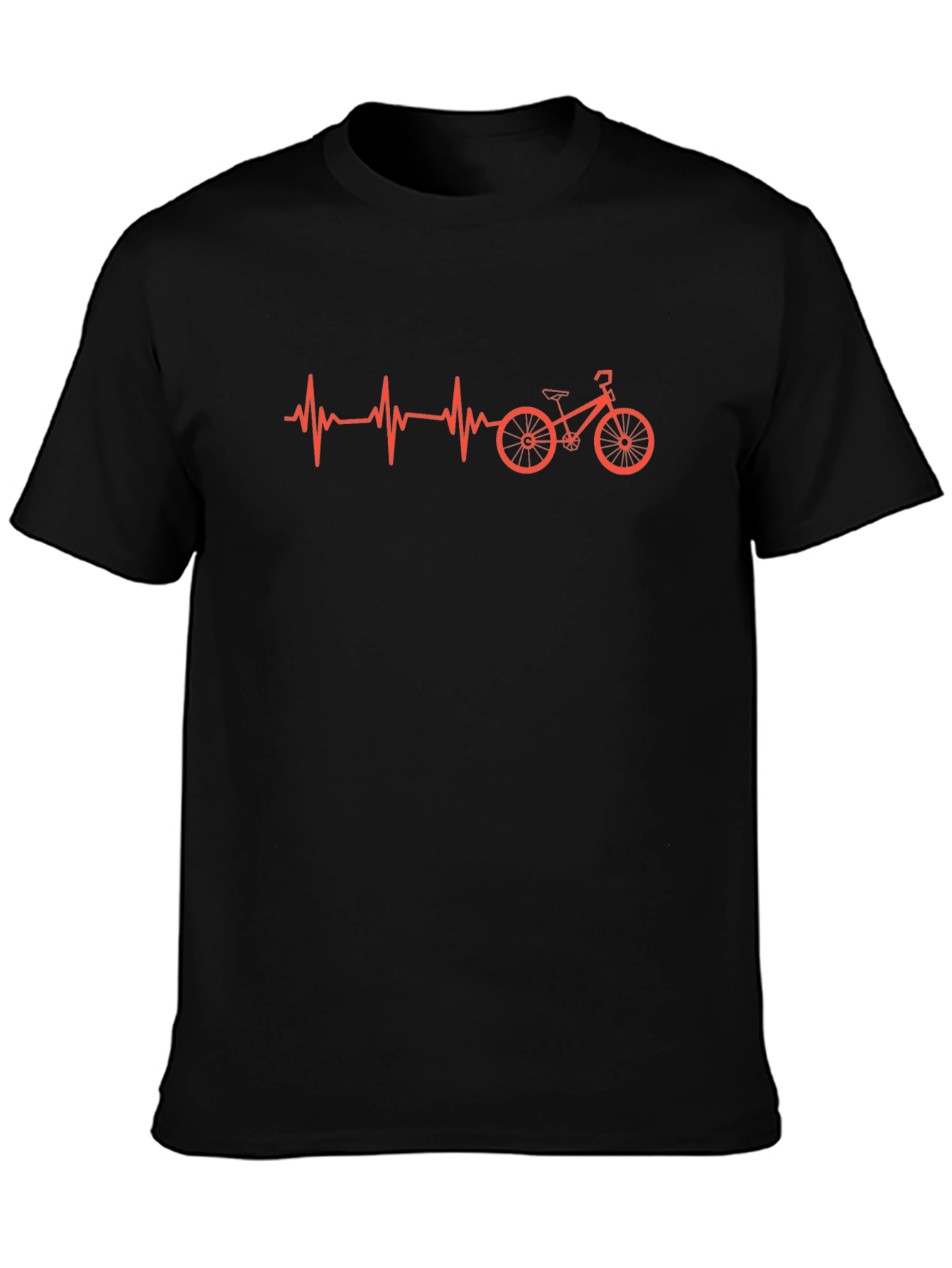 Heartbeat Bicycle Graphic Tee - Cycling Enthusiast Shirt
