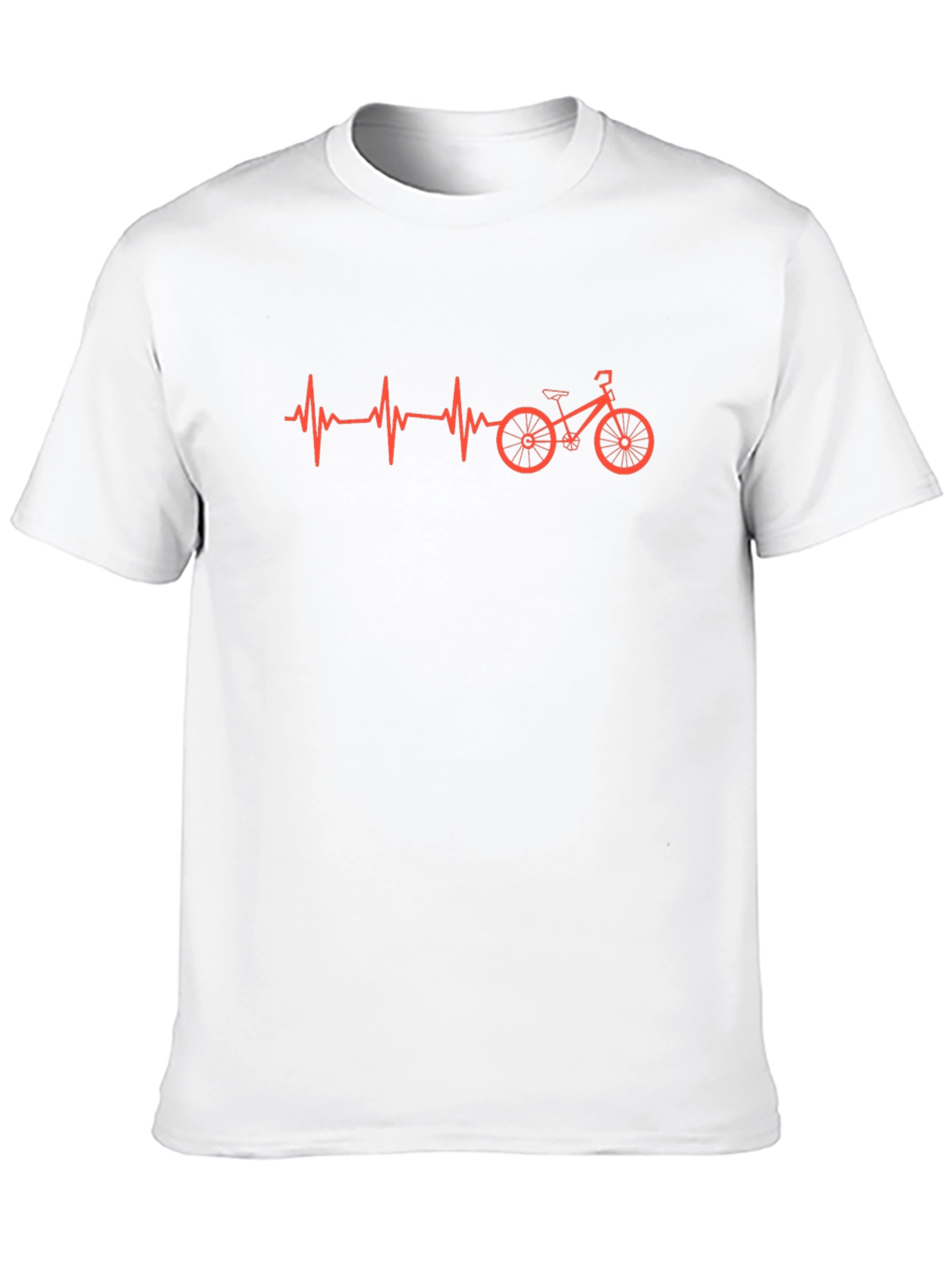 Heartbeat Bicycle Graphic Tee - Cycling Enthusiast Shirt