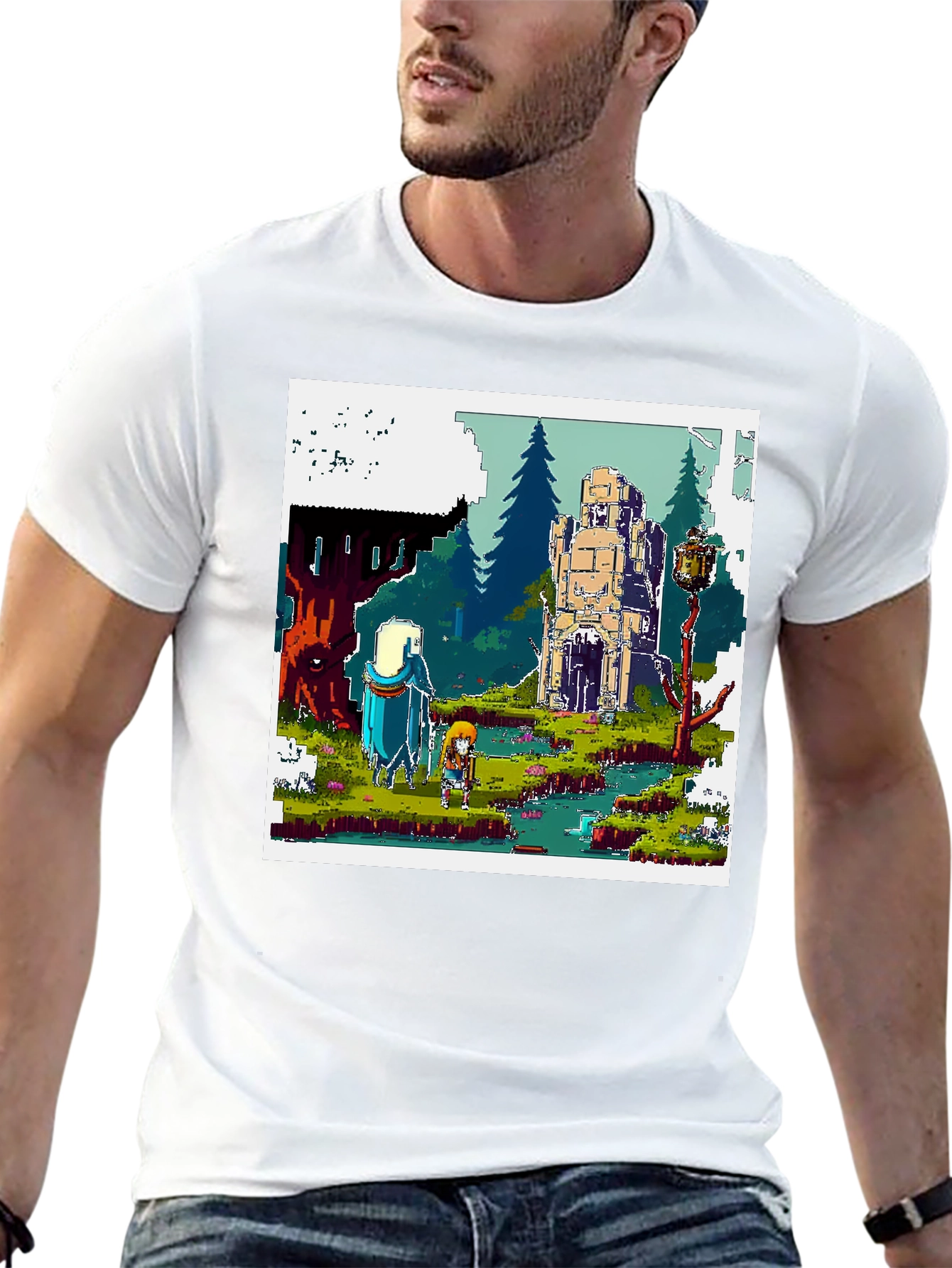 Pixel Art Adventure Tee - Retro Gaming Style