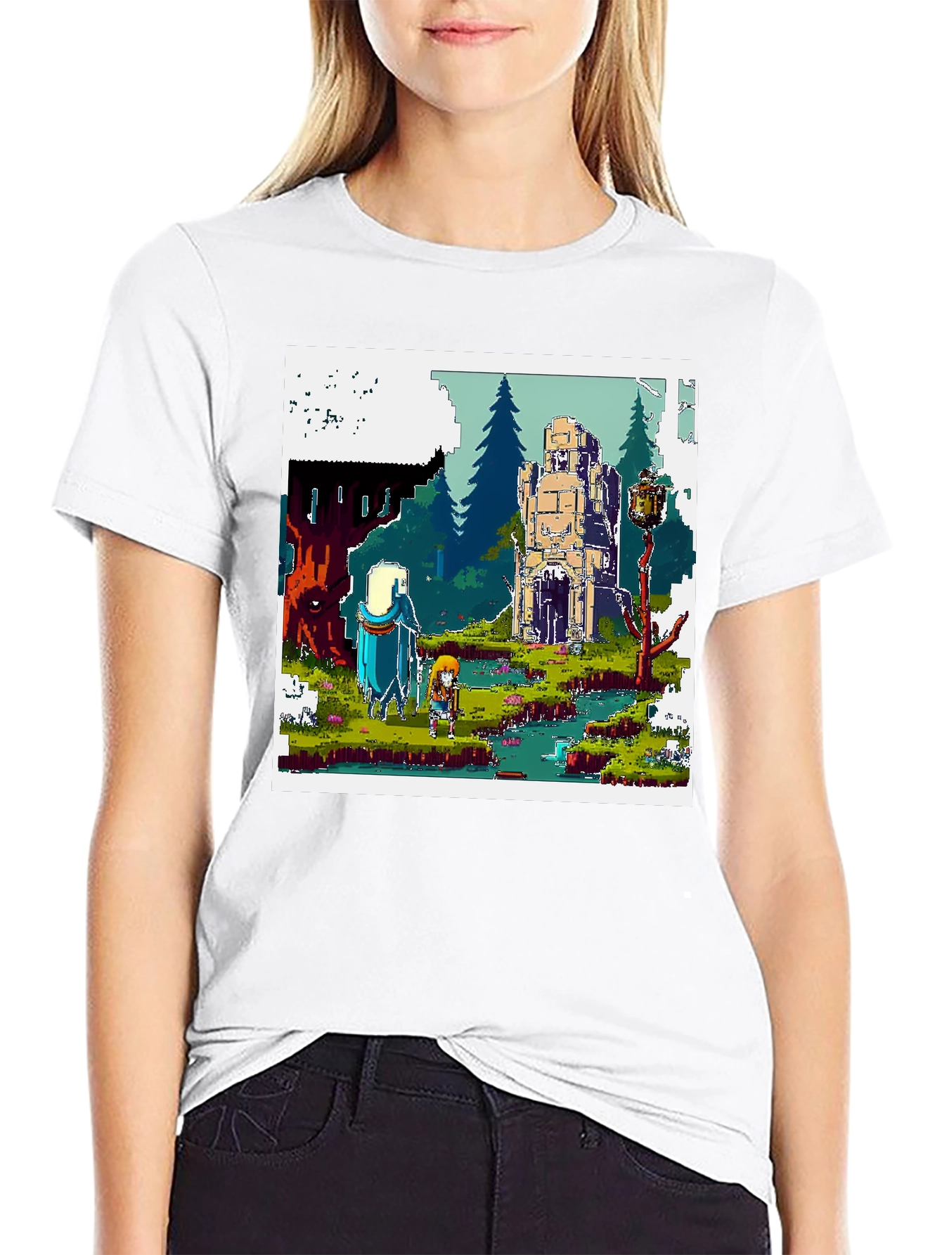 Pixel Art Adventure Tee - Retro Gaming Style