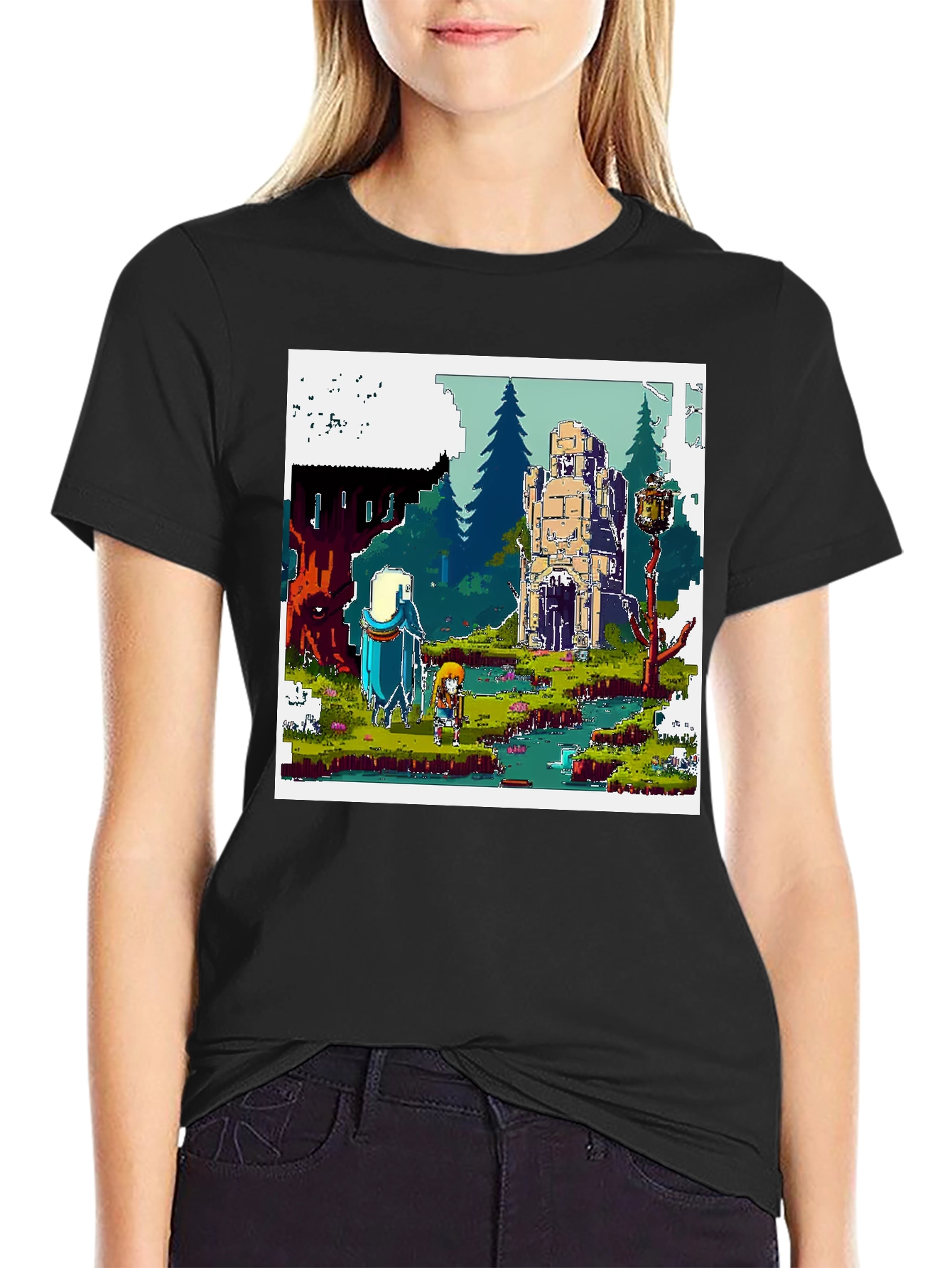 Pixel Art Adventure Tee - Retro Gaming Style