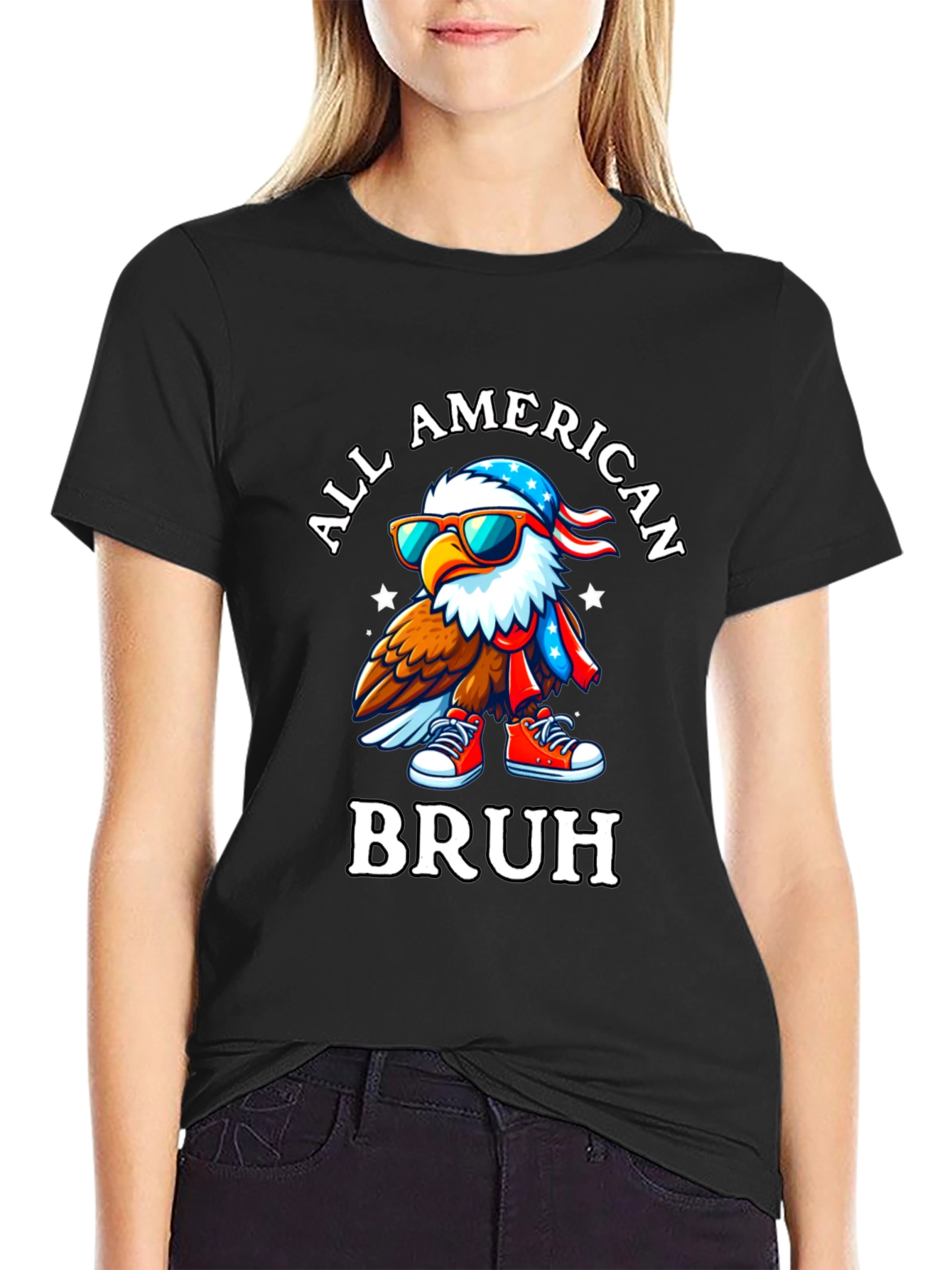 All American Bruh Graphic T-Shirt
