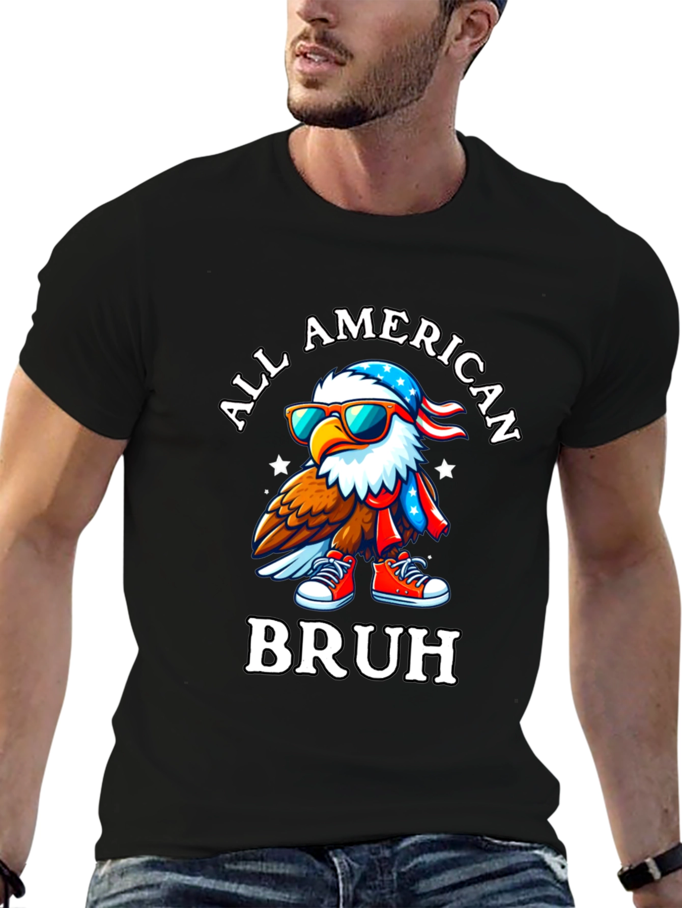 All American Bruh Graphic T-Shirt