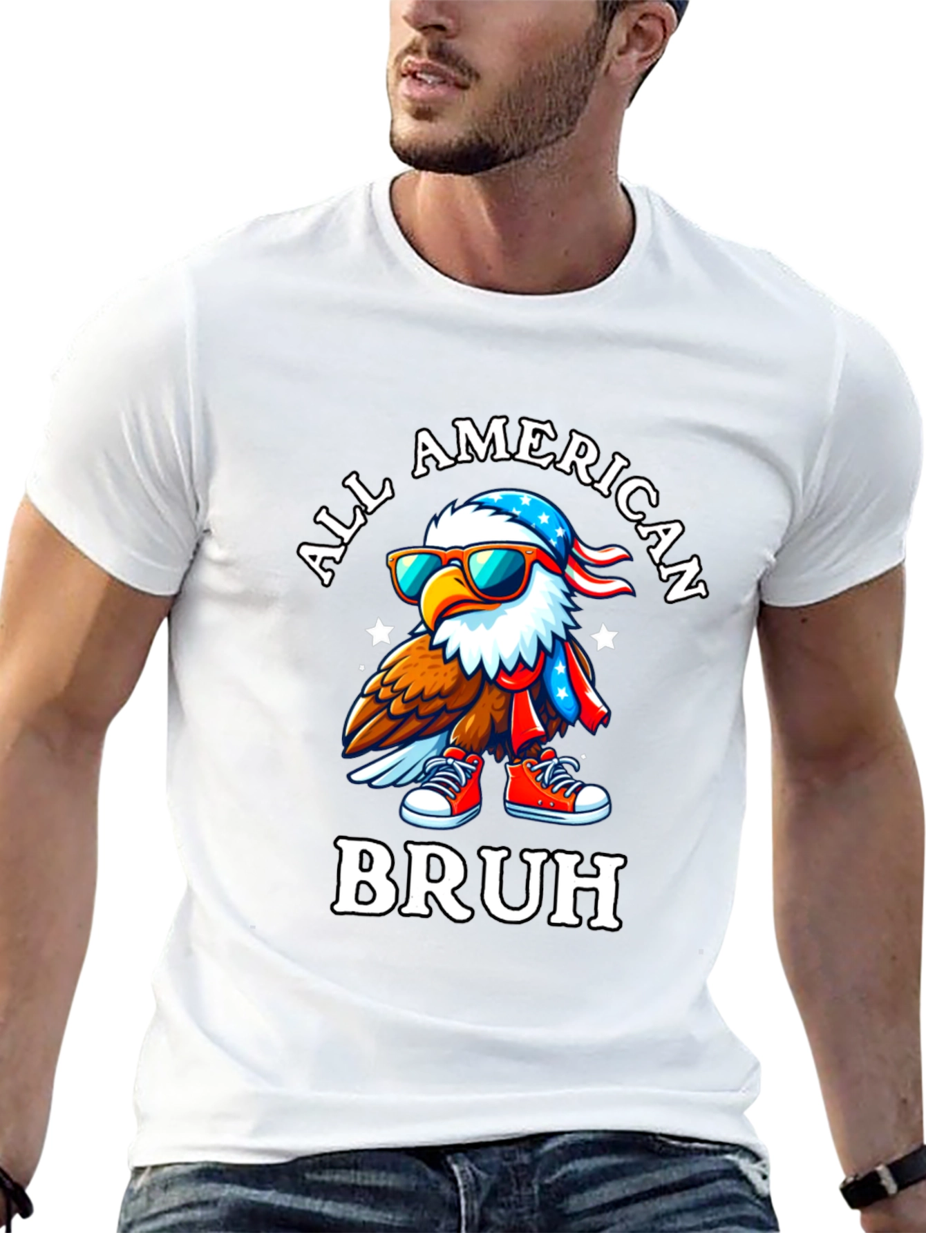 All American Bruh Graphic T-Shirt