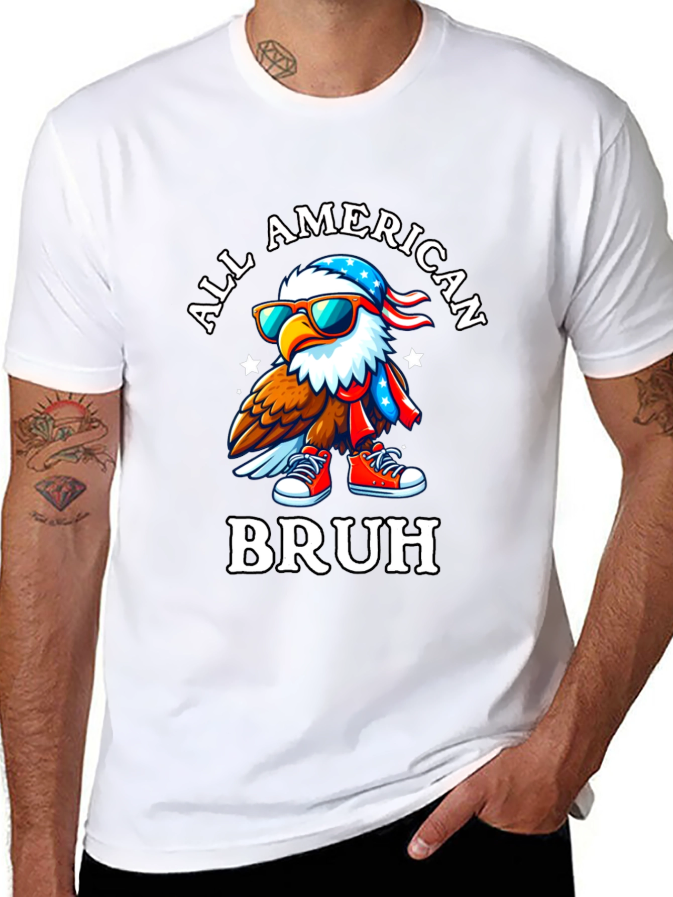 All American Bruh Graphic T-Shirt