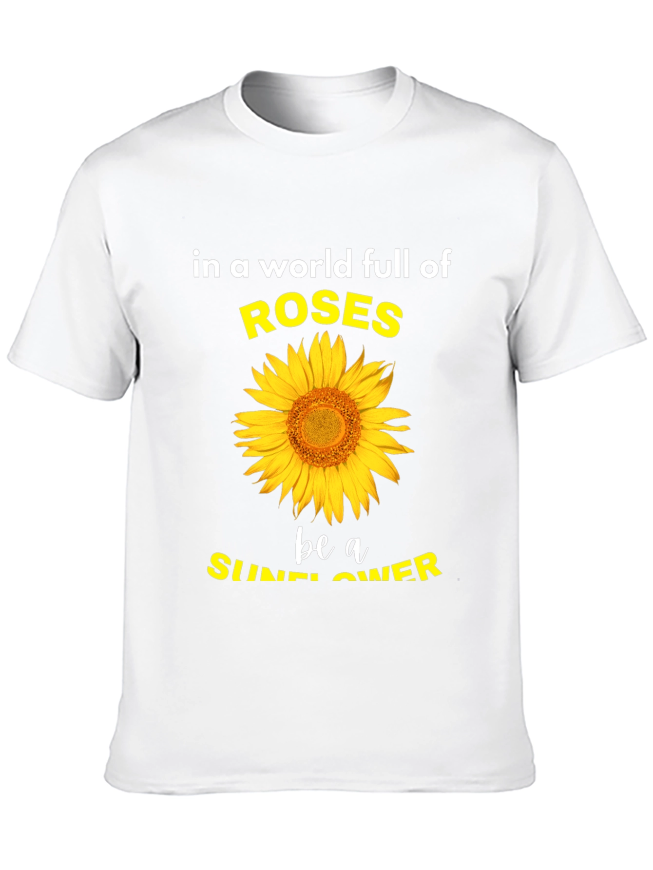 Sunflower Roses Graphic Tee - Inspirational Unisex T-Shirt