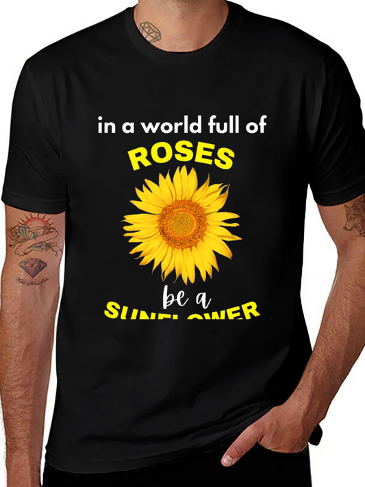 Sunflower Roses Graphic Tee - Inspirational Unisex T-Shirt