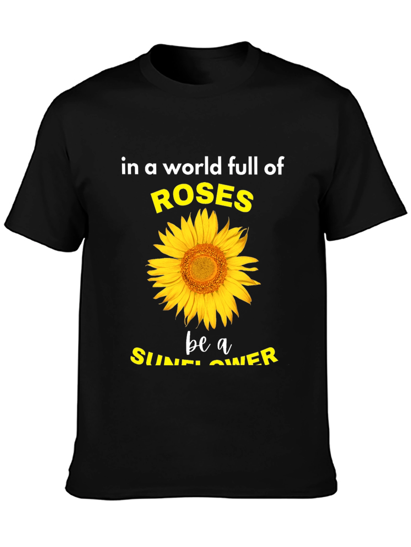 Sunflower Roses Graphic Tee - Inspirational Unisex T-Shirt