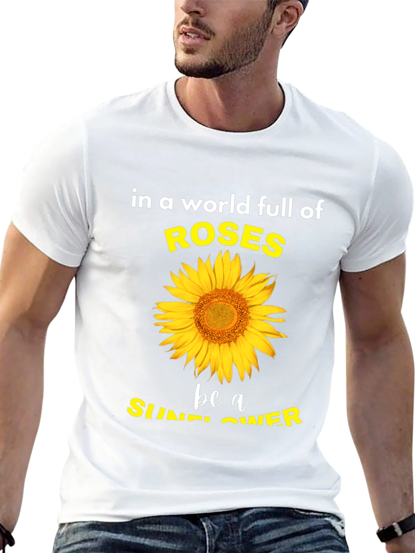 Sunflower Roses Graphic Tee - Inspirational Unisex T-Shirt