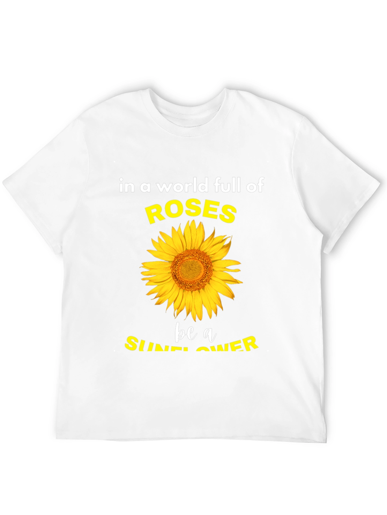 Sunflower Roses Graphic Tee - Inspirational Unisex T-Shirt