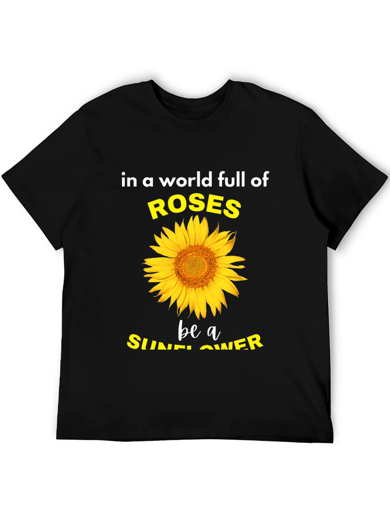 Sunflower Roses Graphic Tee - Inspirational Unisex T-Shirt