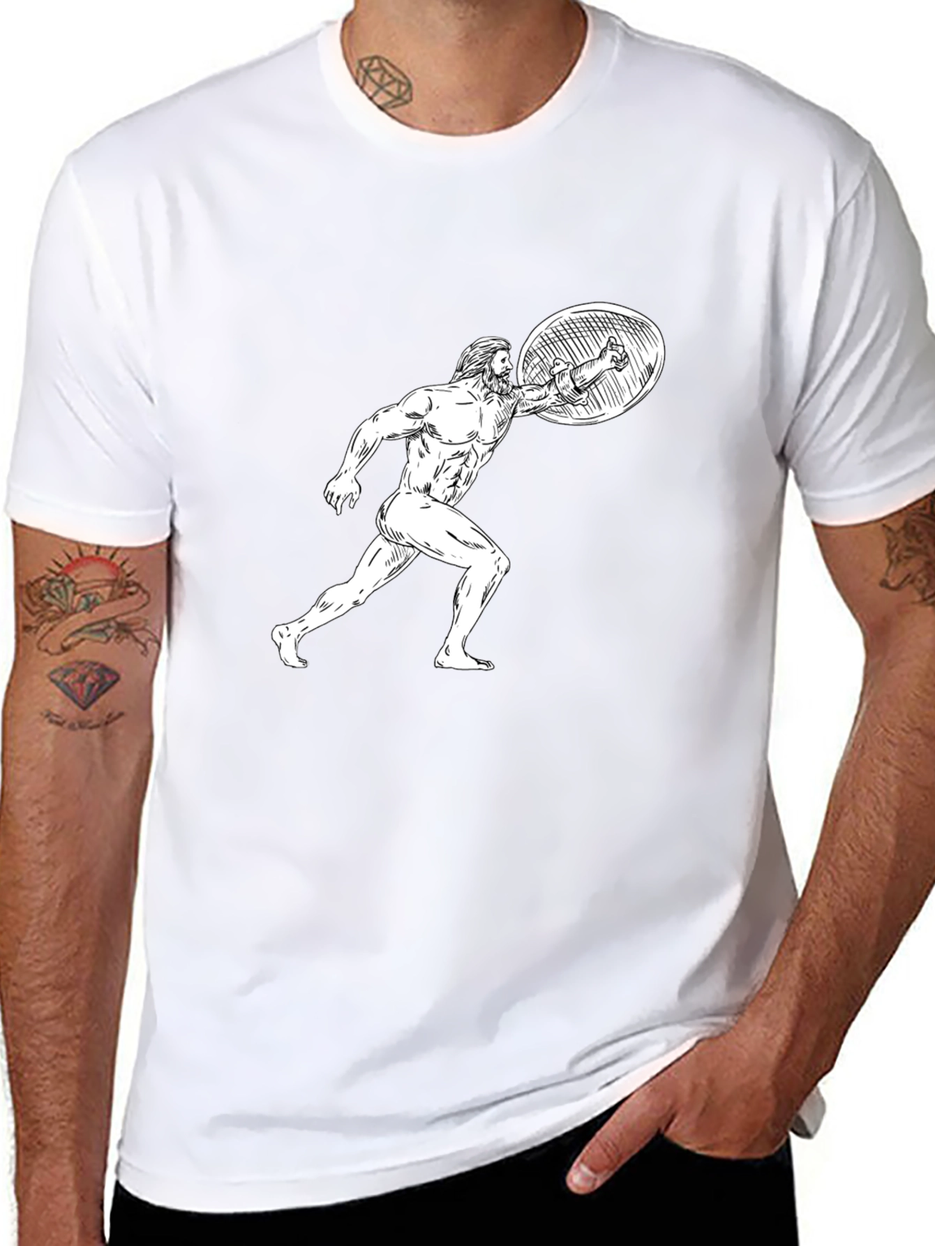 Warrior Sketch Graphic T-Shirt