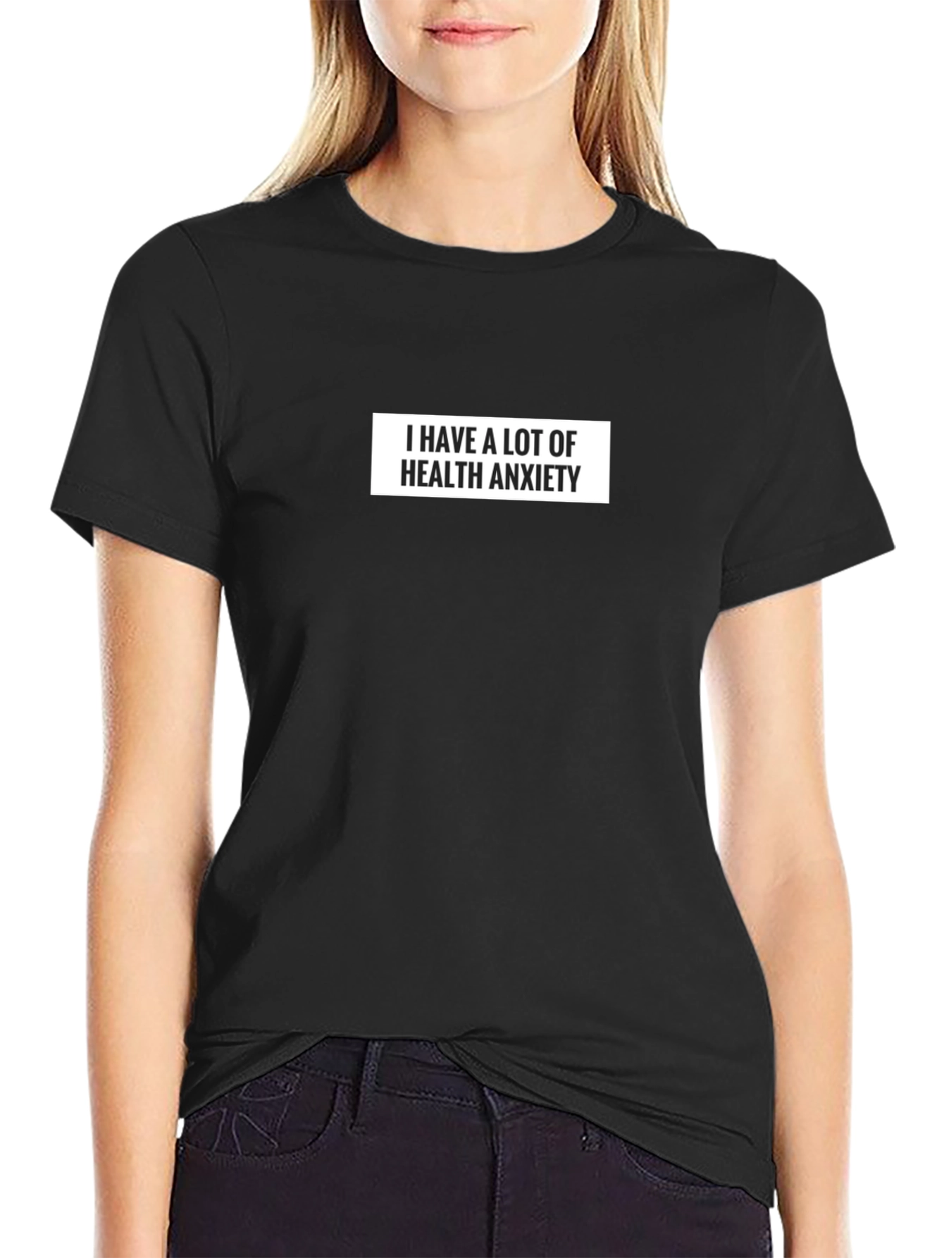Health Anxiety Graphic T-Shirt - Black Cotton Tee