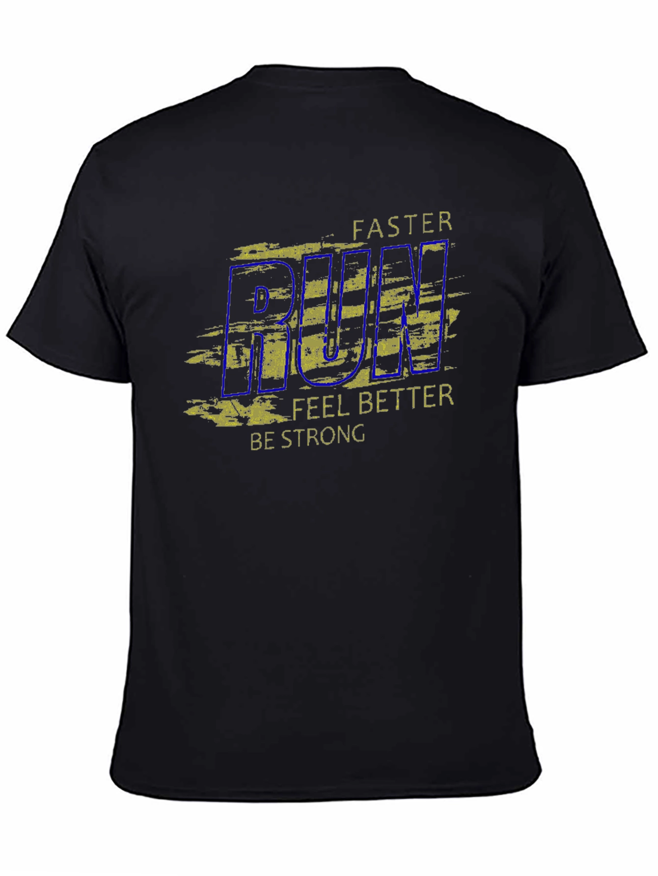 Mens Run Faster Graphic Tee - Black