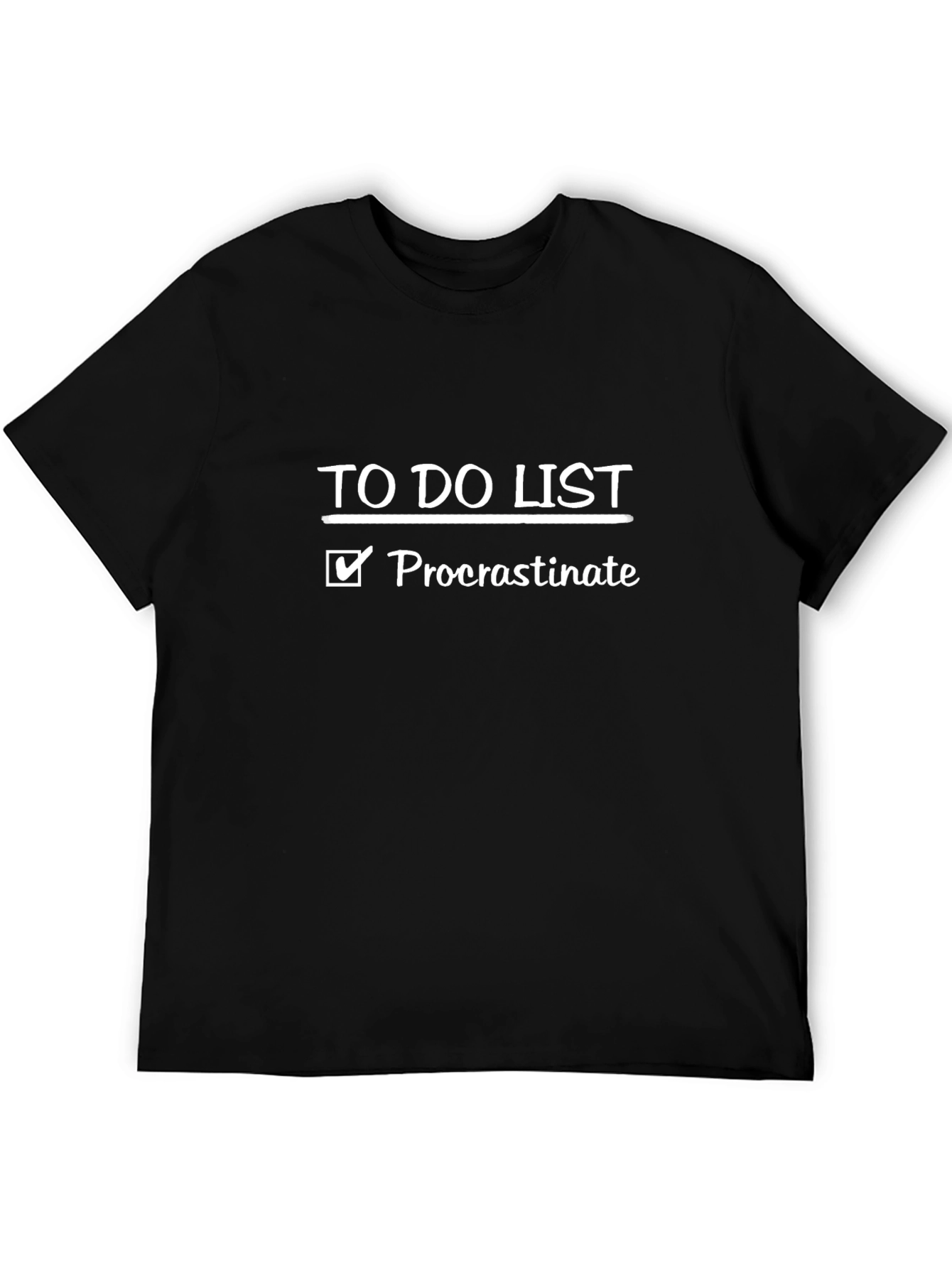 Funny Procrastinate To-Do List Graphic T-Shirt