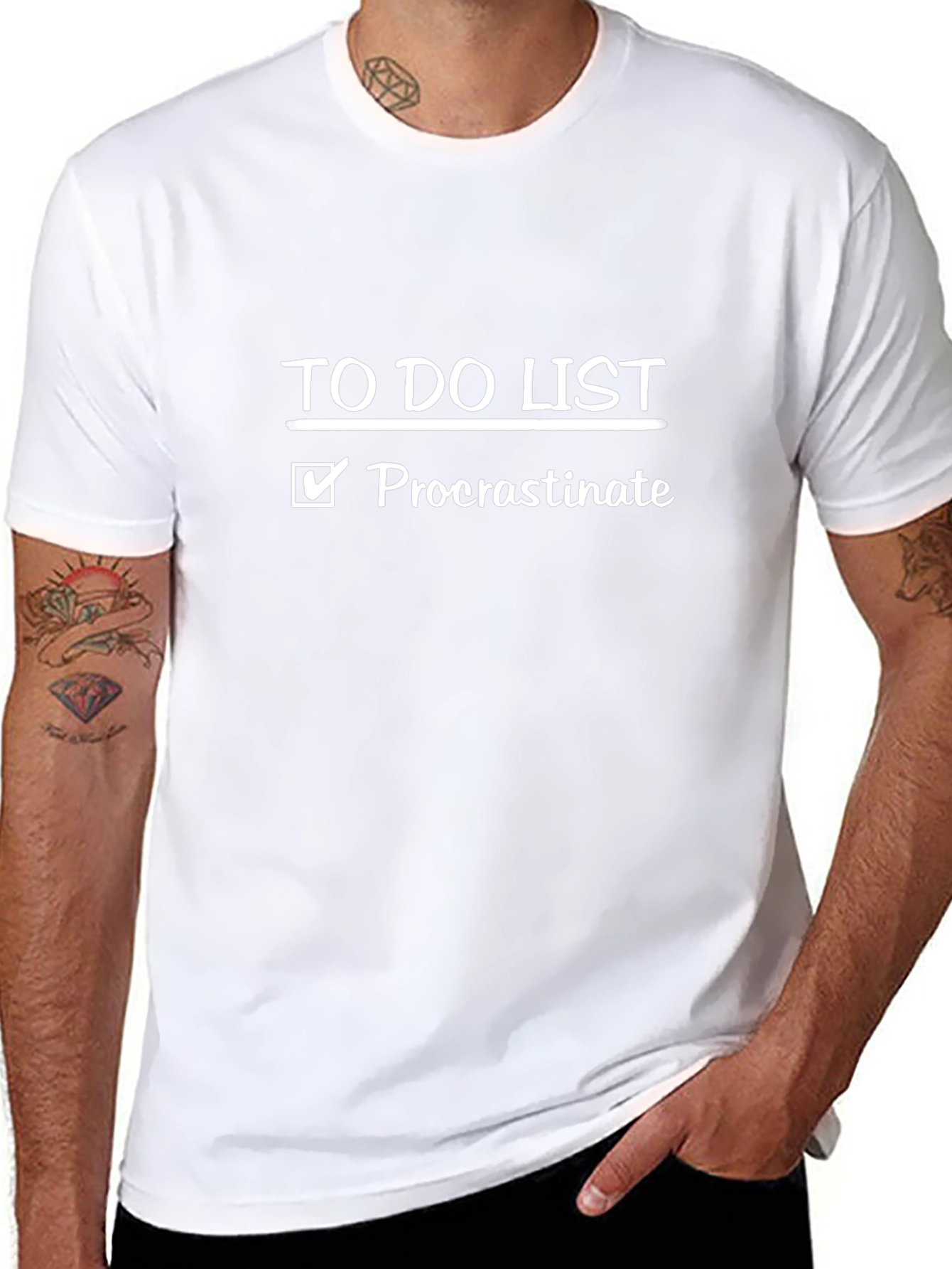 Funny Procrastinate To-Do List Graphic T-Shirt