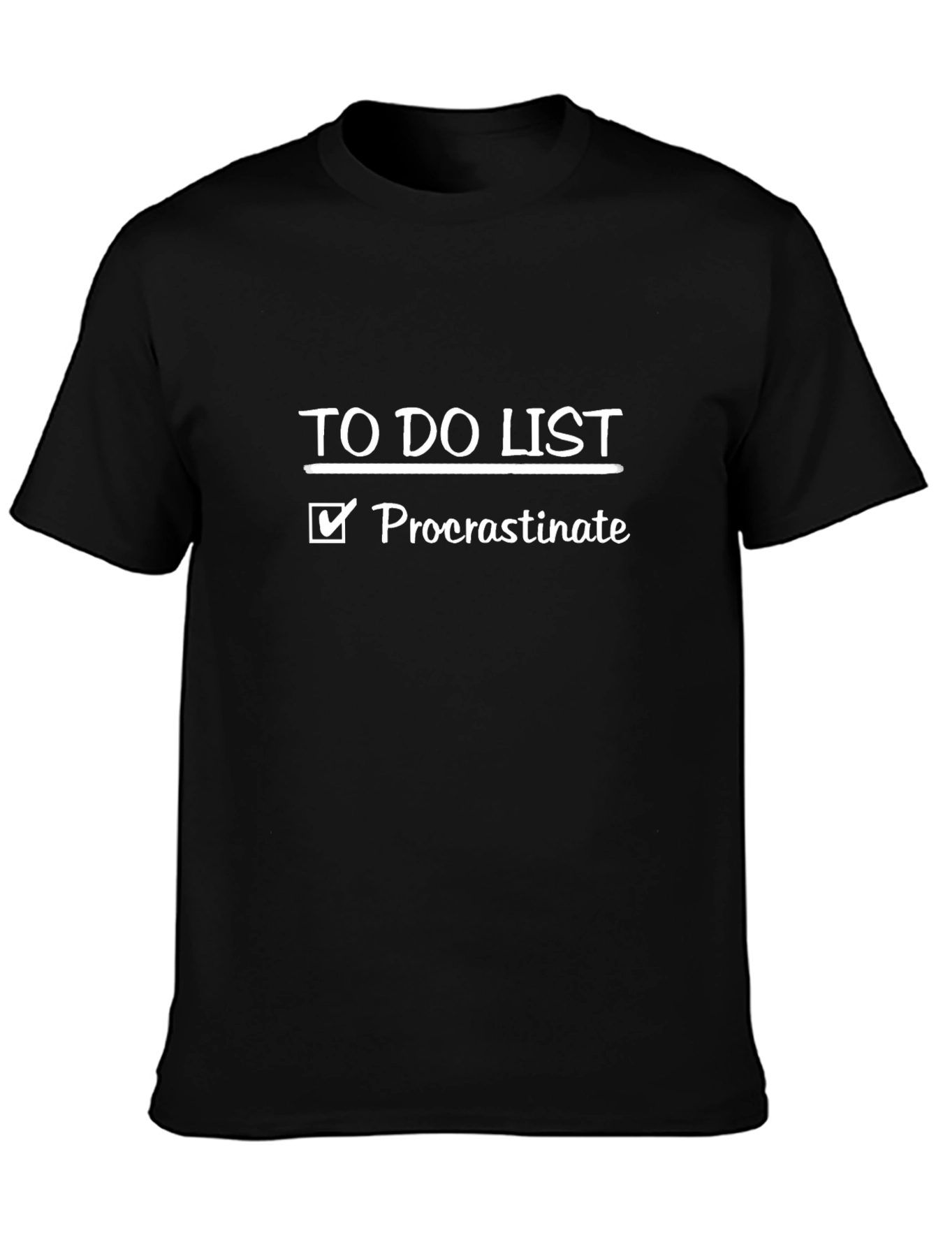 Funny Procrastinate To-Do List Graphic T-Shirt