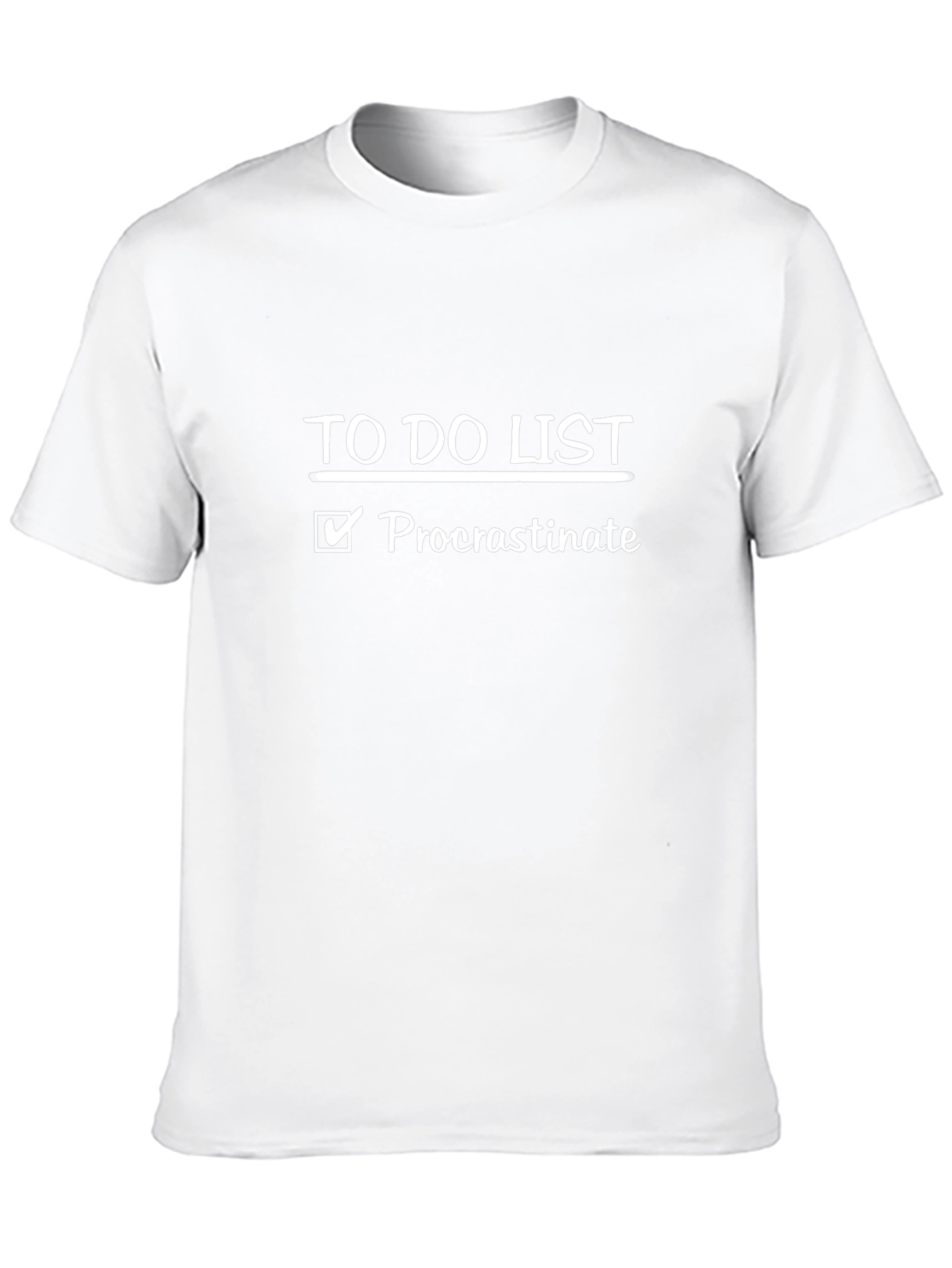 Funny Procrastinate To-Do List Graphic T-Shirt