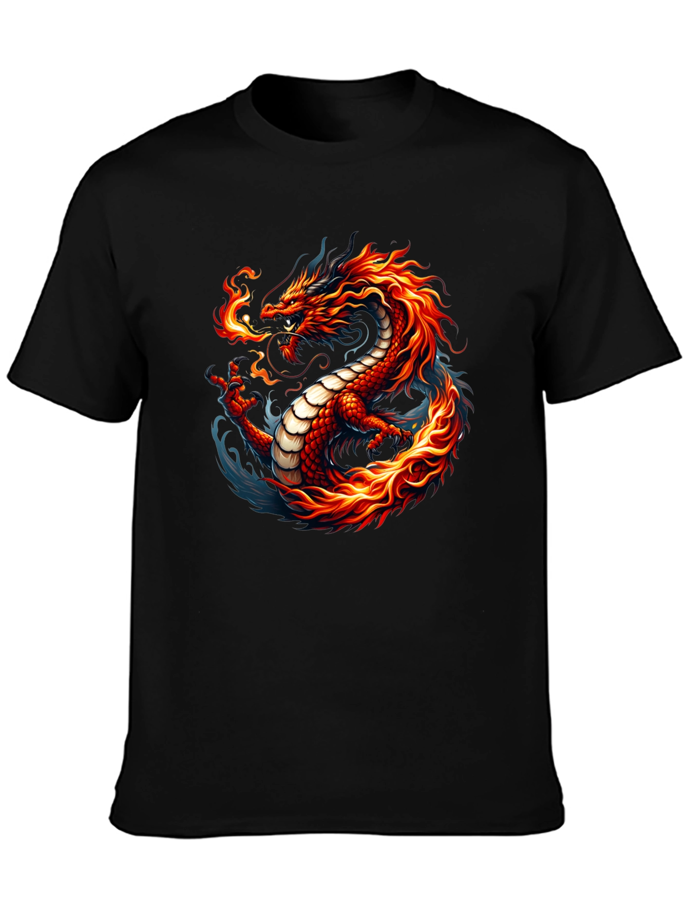 Fiery Dragon Graphic Tee - Bold & Unique