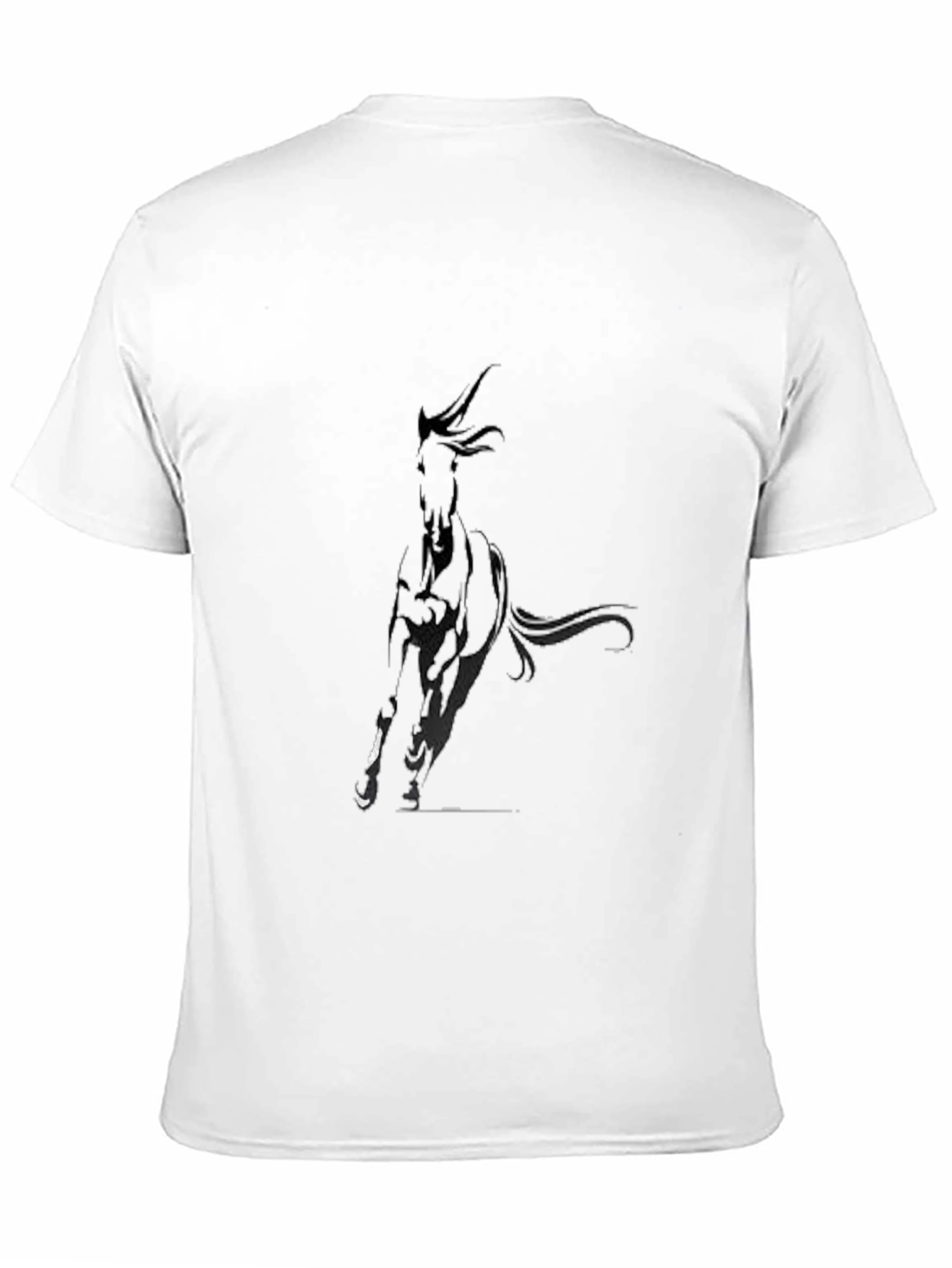 Black T-Shirt with Abstract Dog Design