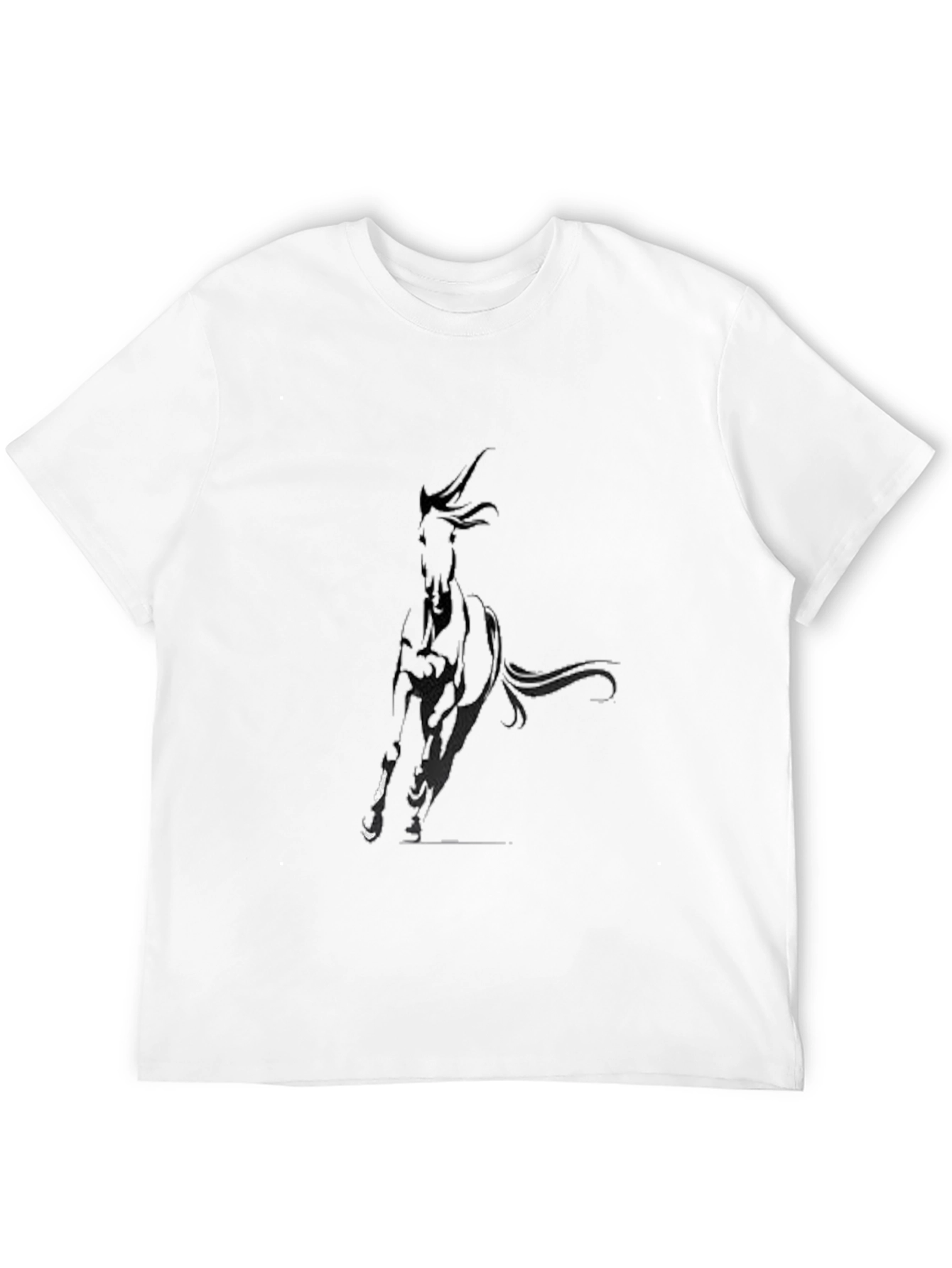 Black T-Shirt with Abstract Dog Design