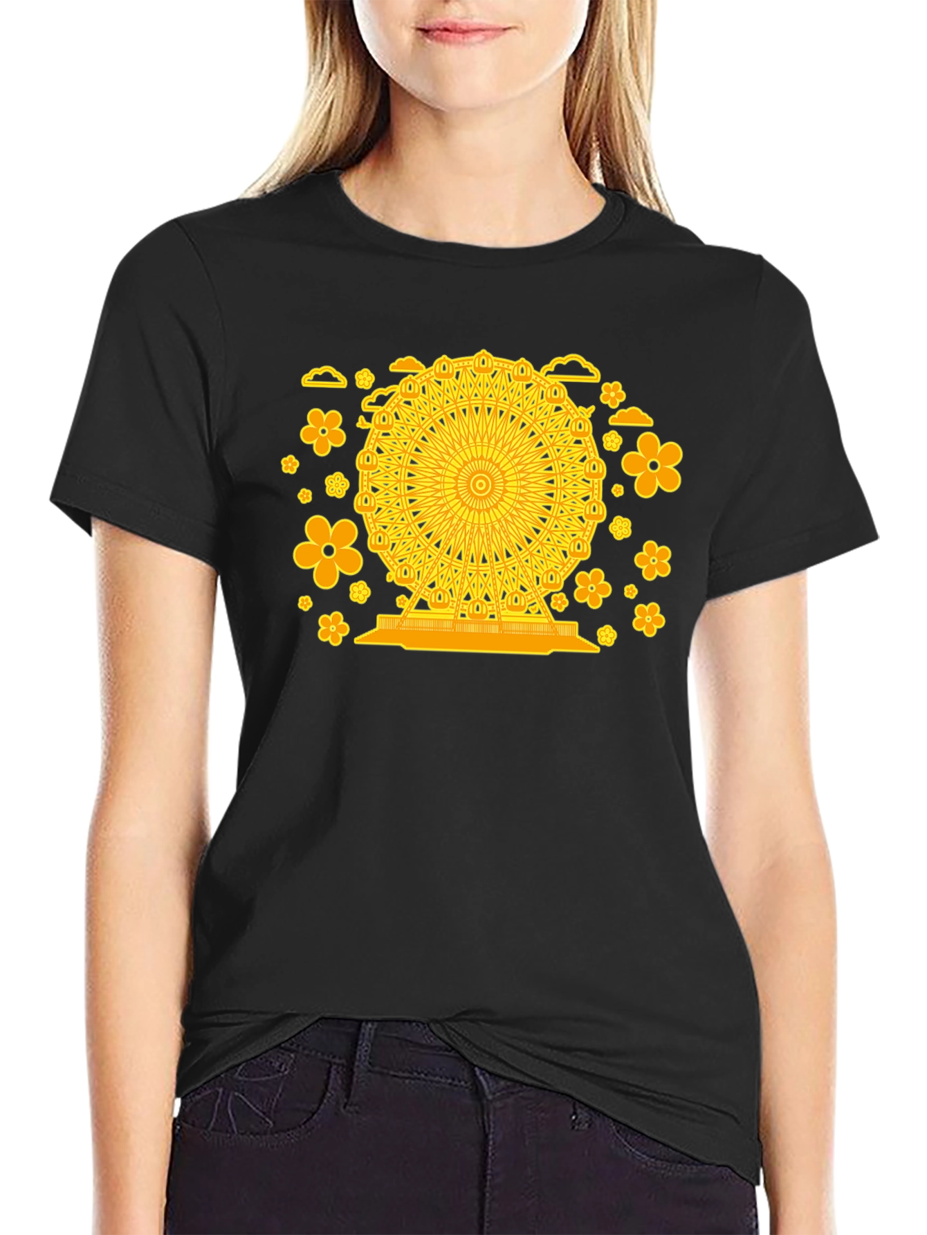 Ferris Wheel Floral Graphic Tee