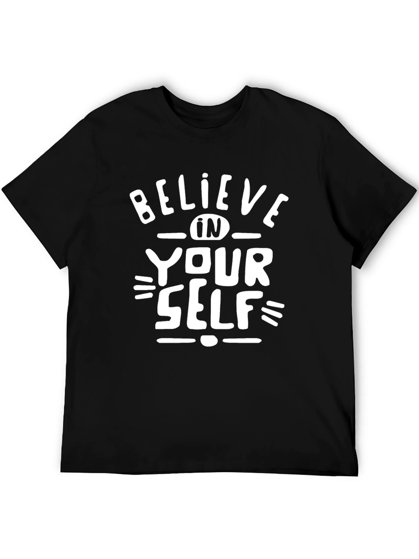 Believe In Yourself Graphic Tee - Black