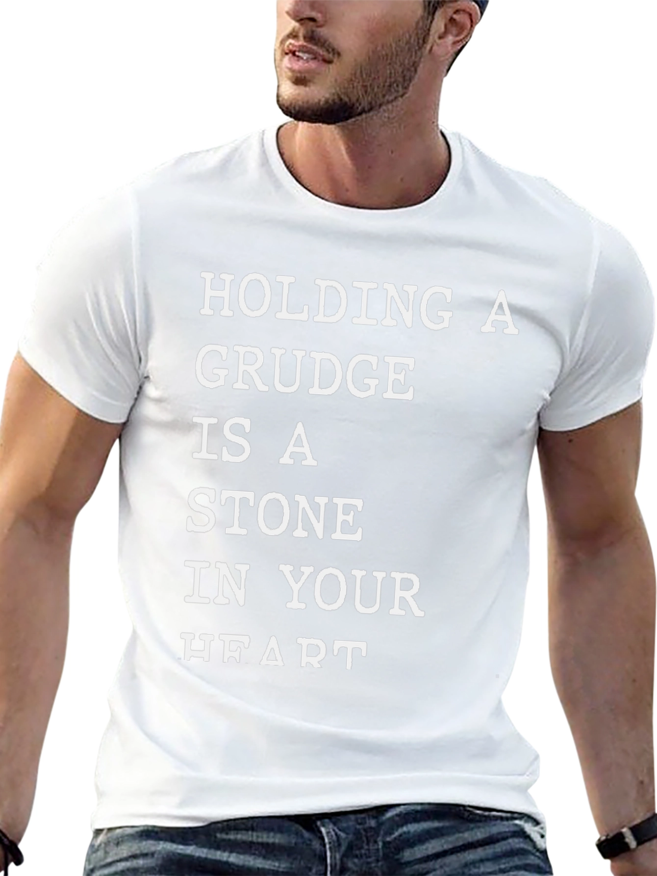 Grudge Stone Heart Graphic Tee - Inspirational T-Shirt